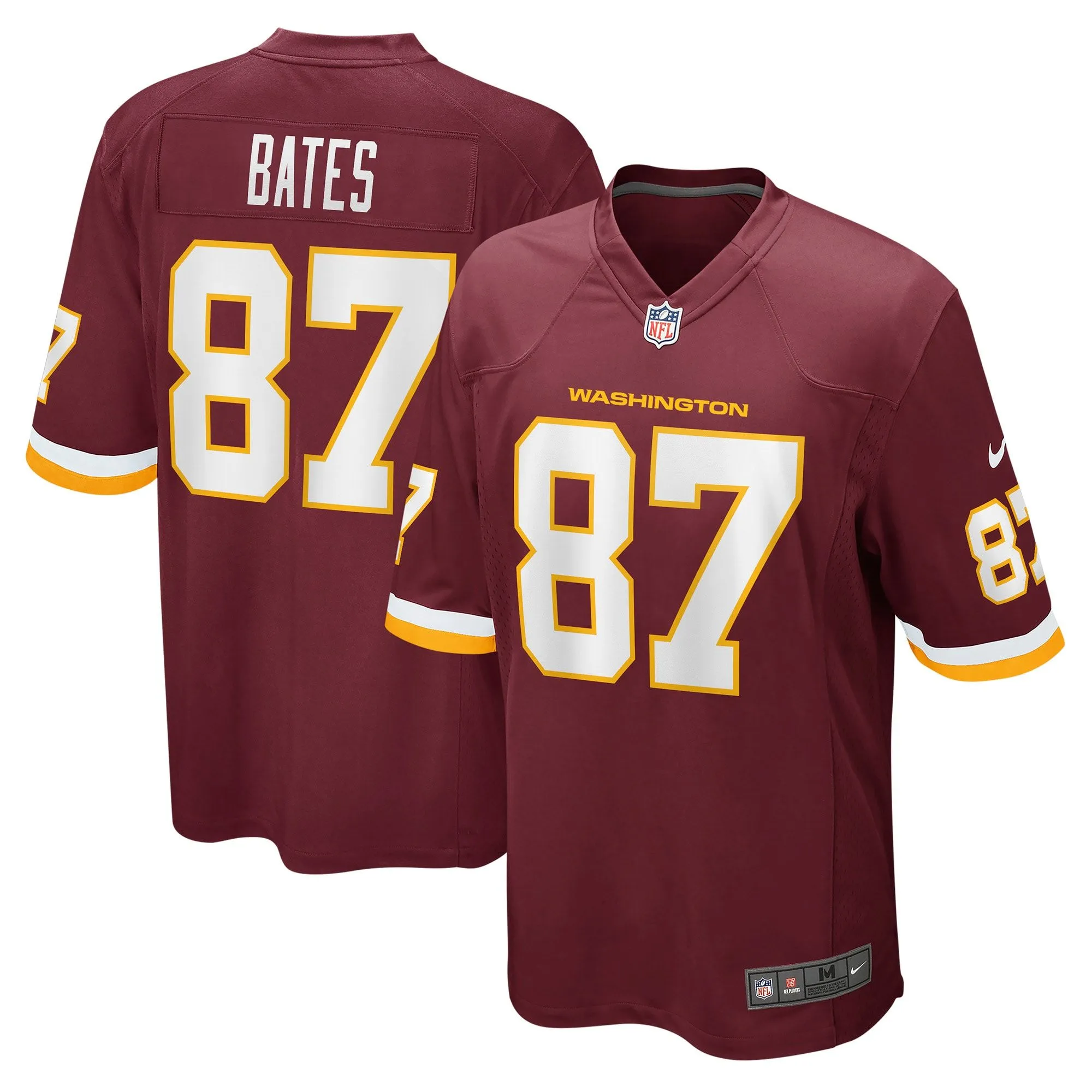 John Bates Washington Football Team  Game Jersey - Burgundy