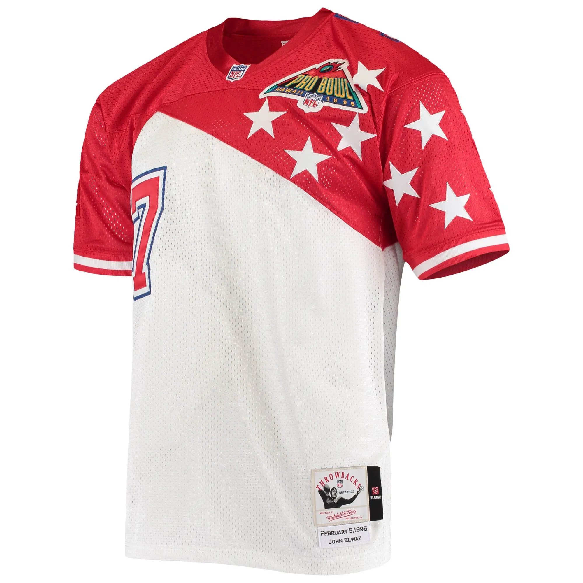 John Elway AFC Mitchell & Ness 1995 Pro Bowl  Jersey - White/Red