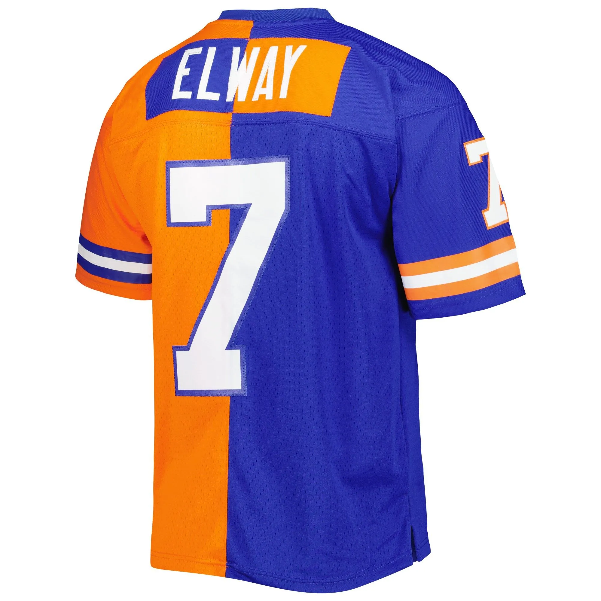 John Elway Denver Broncos Mitchell & Ness 1990 Split Legacy Replica Jersey - Royal/Orange