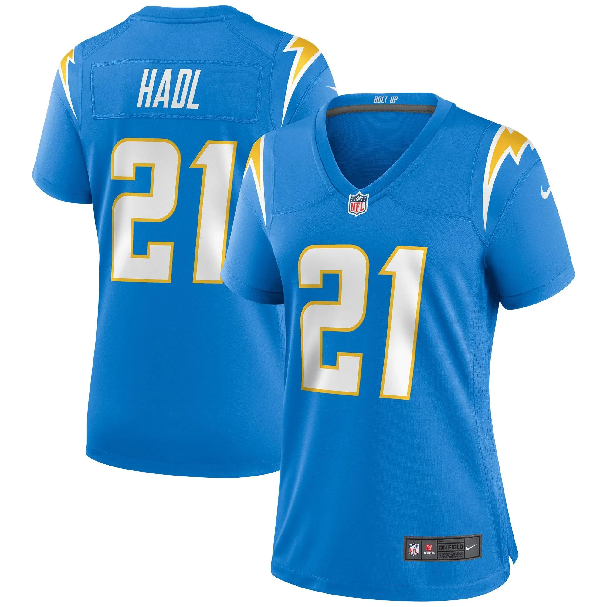 John Hadl Los Angeles Chargers  Women's Game Retired Player Jersey - Powder Blue