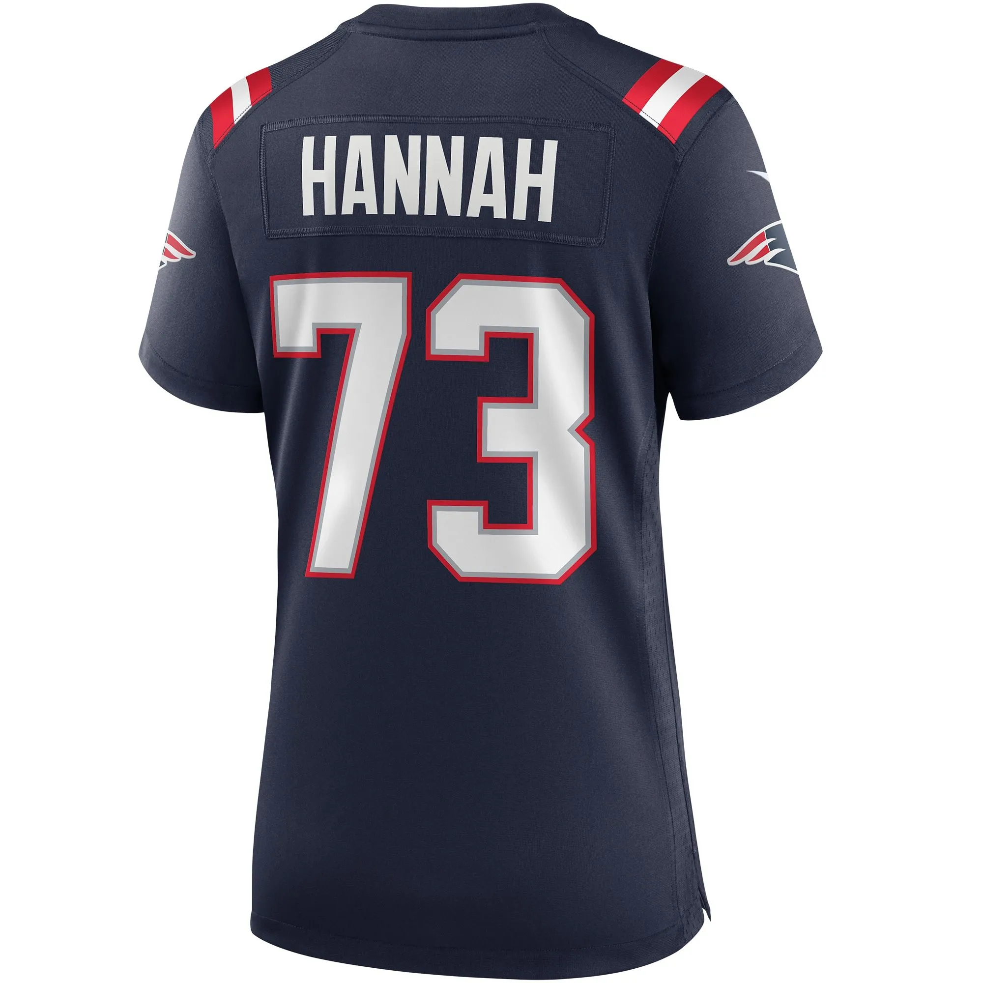 John Hannah New England Patriots  Women's Game Retired Player Jersey - Navy