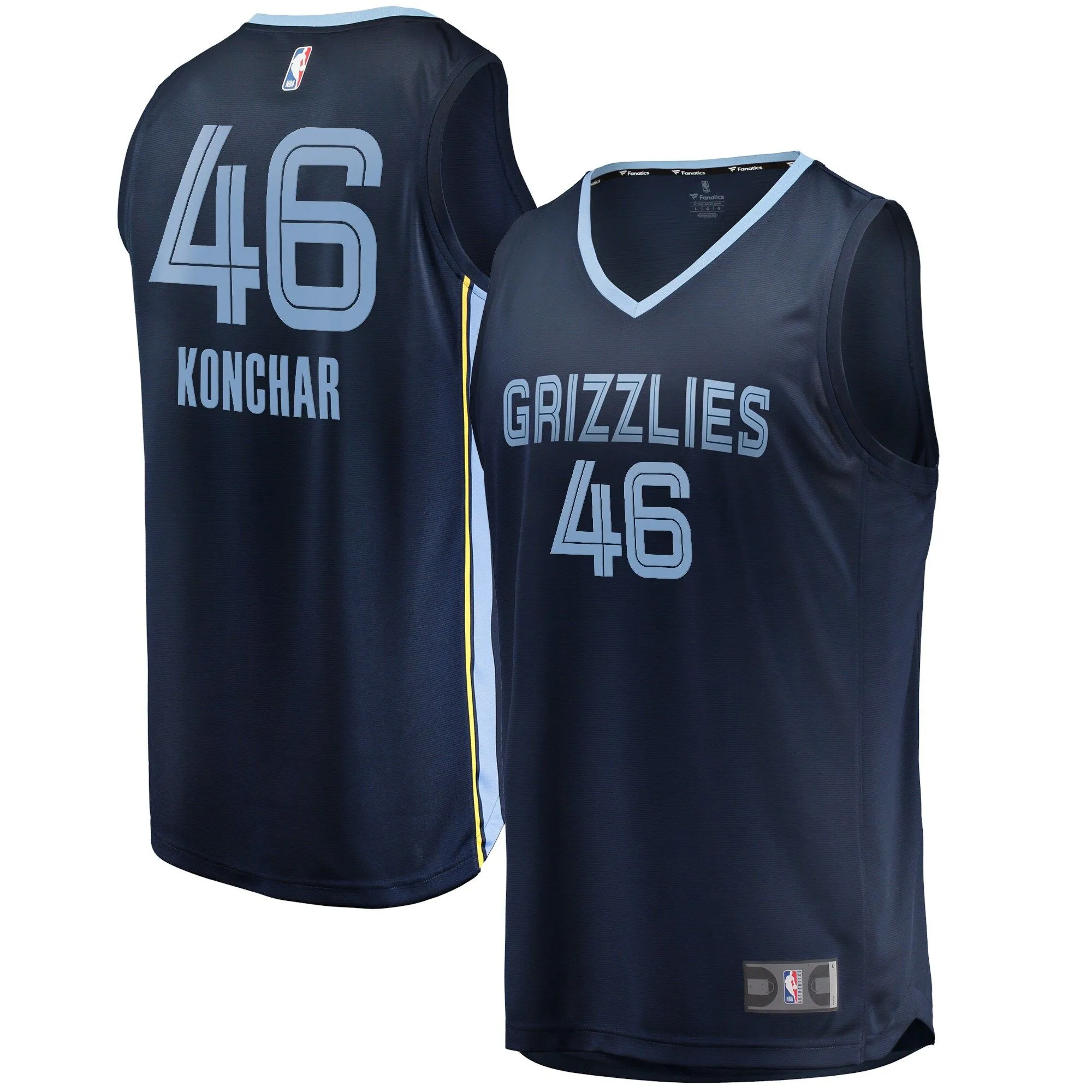 John Konchar Memphis Grizzlies Fanatics Branded Fast Break Replica Jersey - Icon Edition - Navy