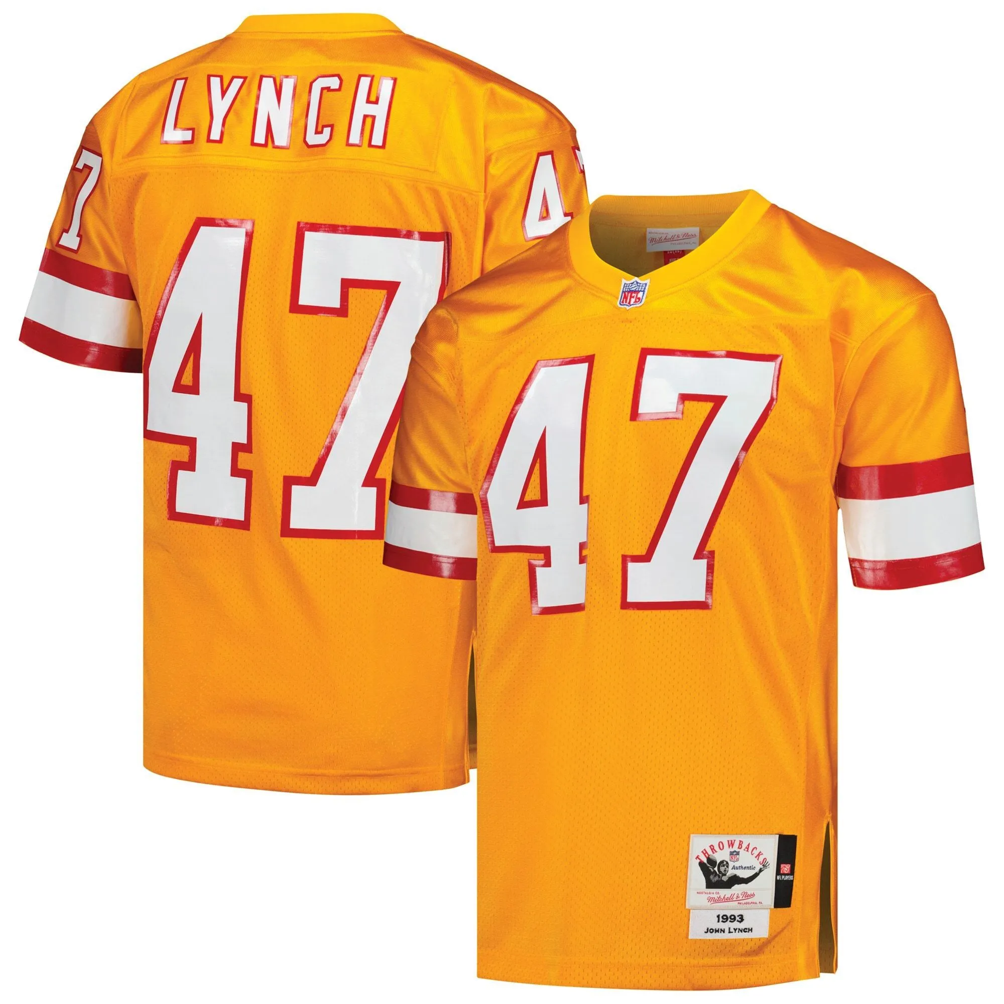 John Lynch Tampa Bay Buccaneers 1993 Mitchell & Ness  Throwback Retired Player Jersey - Orange