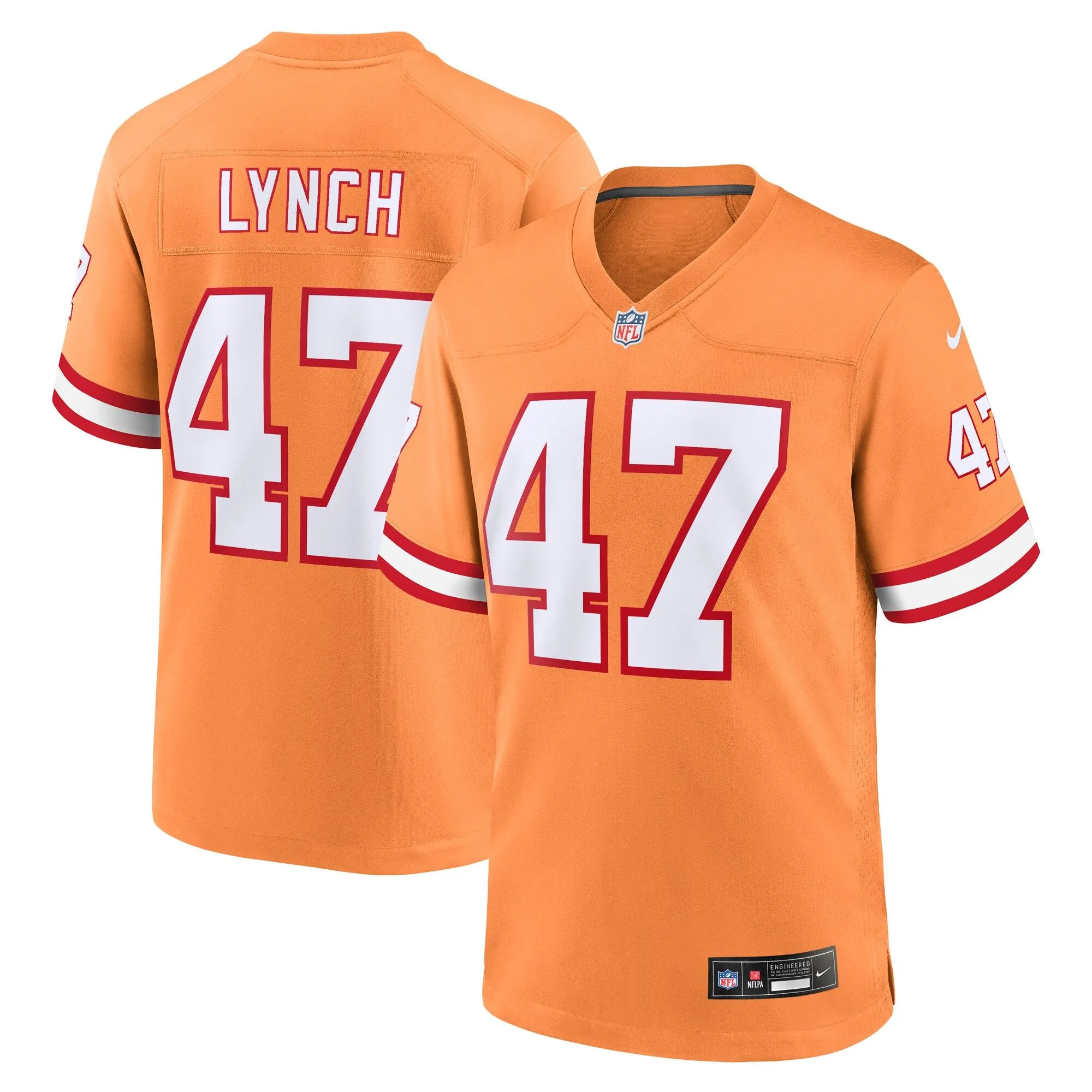 John Lynch Tampa Bay Buccaneers  Throwback Game Jersey - Orange