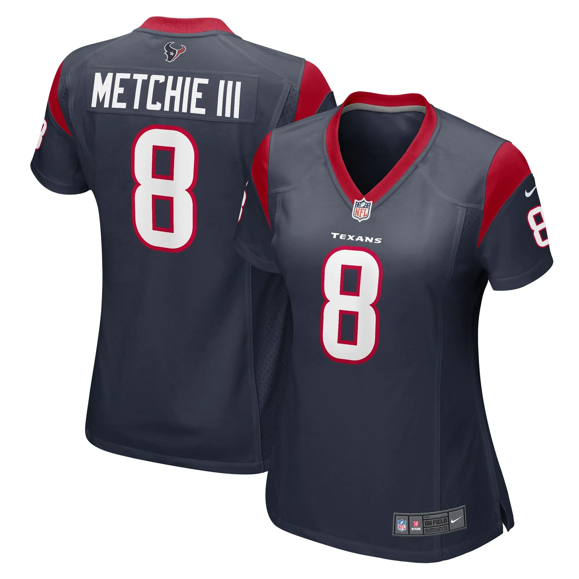 John Metchie III Houston Texans  Women's Game Player Jersey - Navy