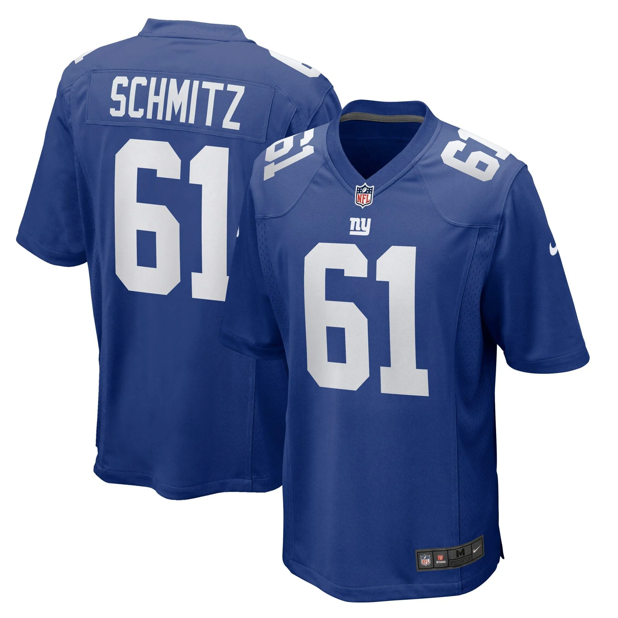 John Michael Schmitz New York Giants  Team Game Jersey -  Royal