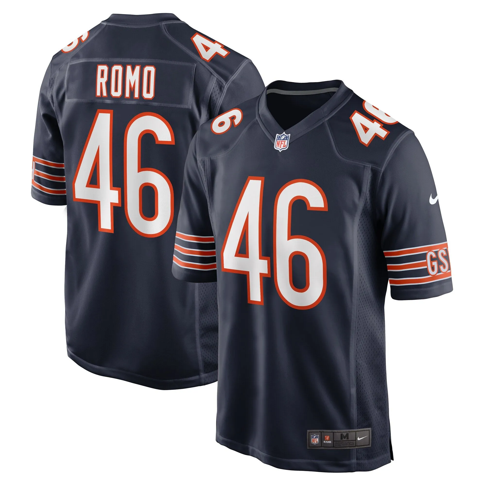 John Parker Romo Chicago Bears  Team Game Jersey -  Navy