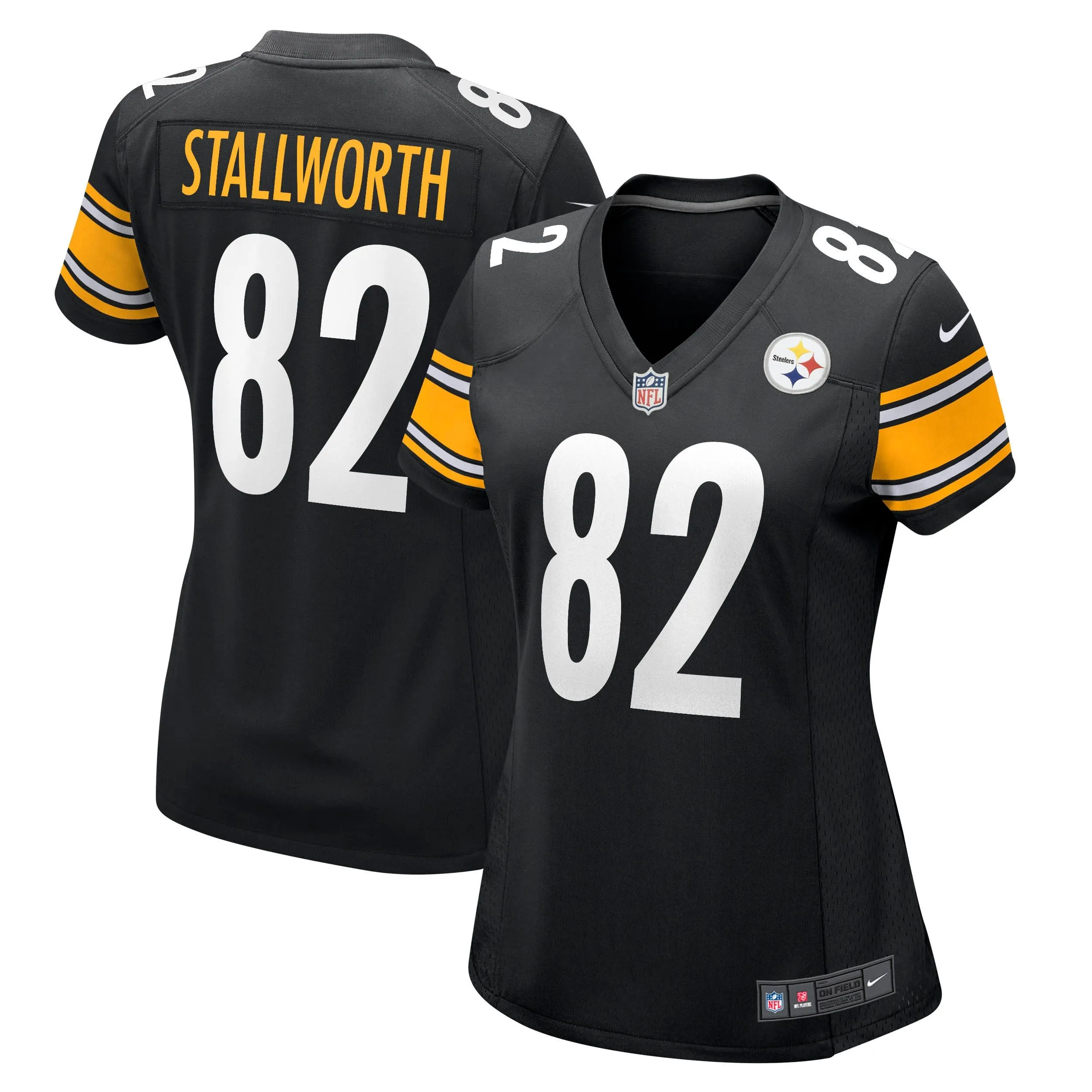 John Stallworth Pittsburgh Steelers  Women's Retired Player Jersey - Black