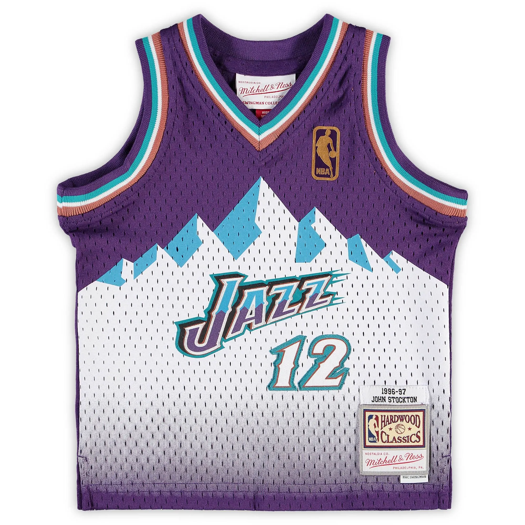 John Stockton Utah Jazz Mitchell & Ness Infant 1996/97 Hardwood Classics Retired Player Jersey - Purple