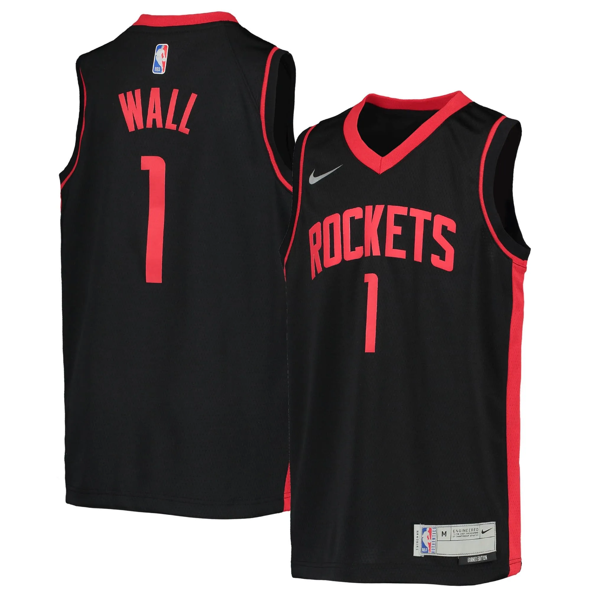 John Wall Houston Rockets  Youth 2020/21 Swingman Player Jersey - Earned Edition - Black