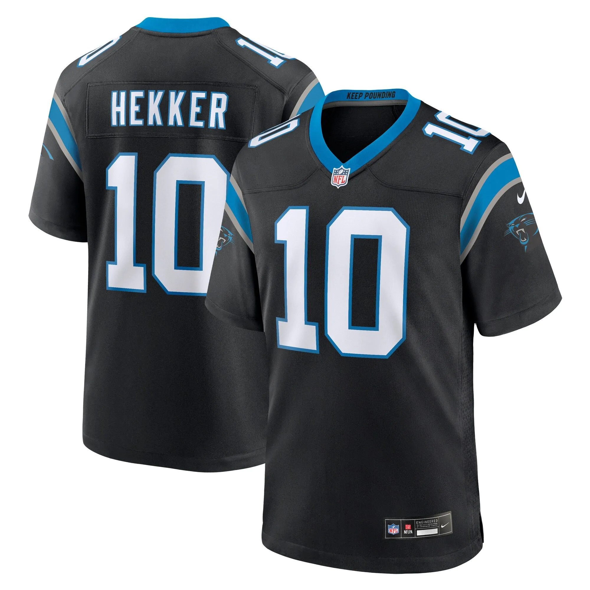 Johnny Hekker Carolina Panthers  Team Game Jersey - Black