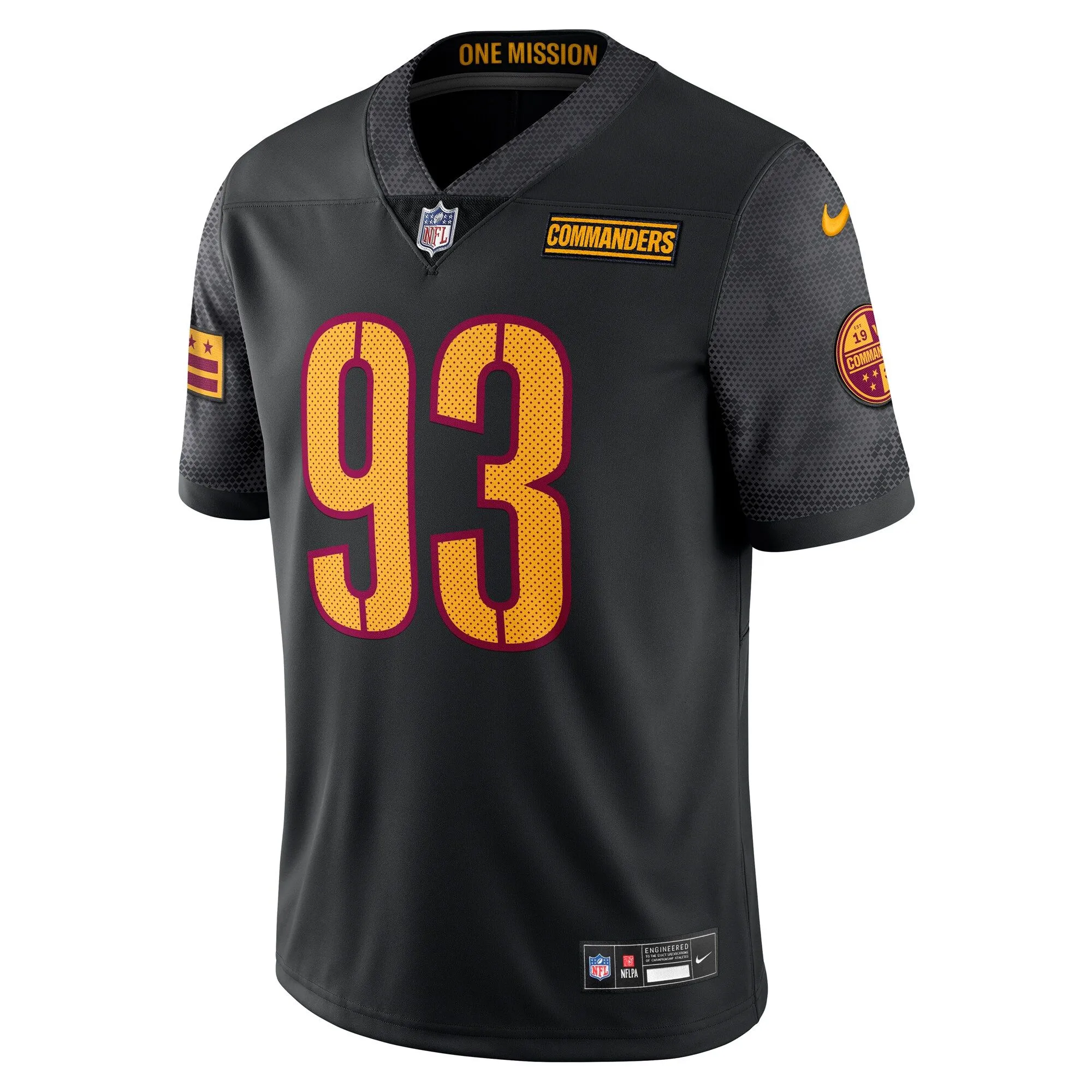 Jonathan Allen Washington Commanders  Alternate Vapor Untouchable Limited Jersey - Black