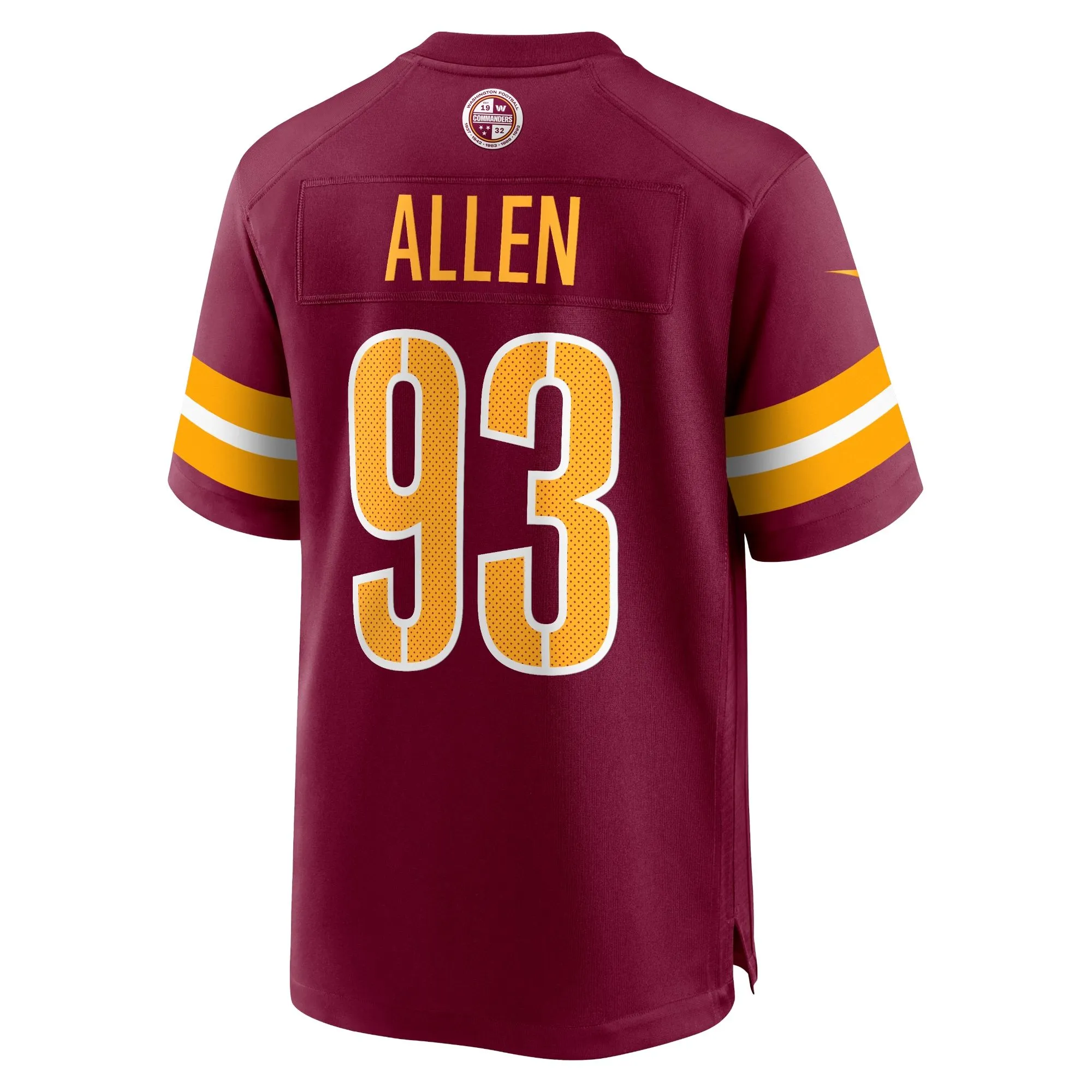 Jonathan Allen Washington Commanders  Game Jersey - Burgundy