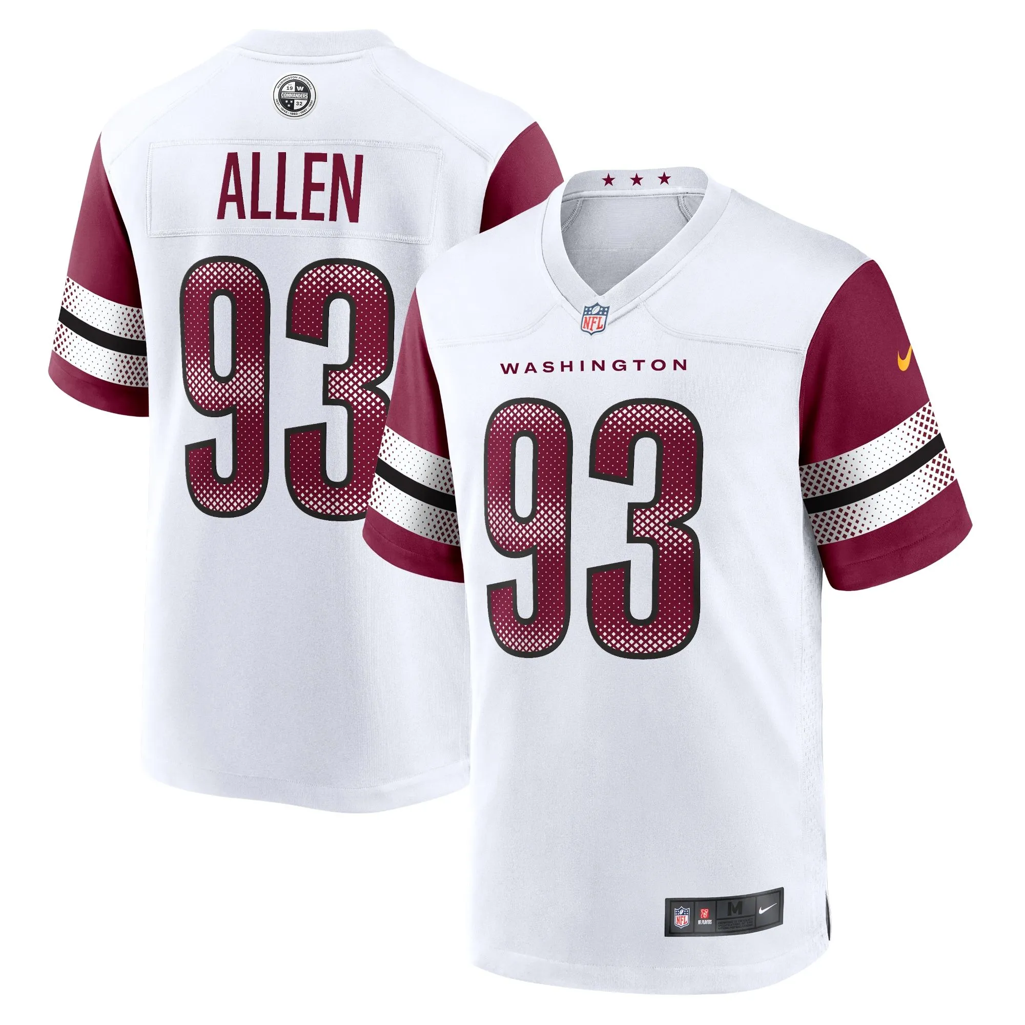 Jonathan Allen Washington Commanders  Game Jersey - White