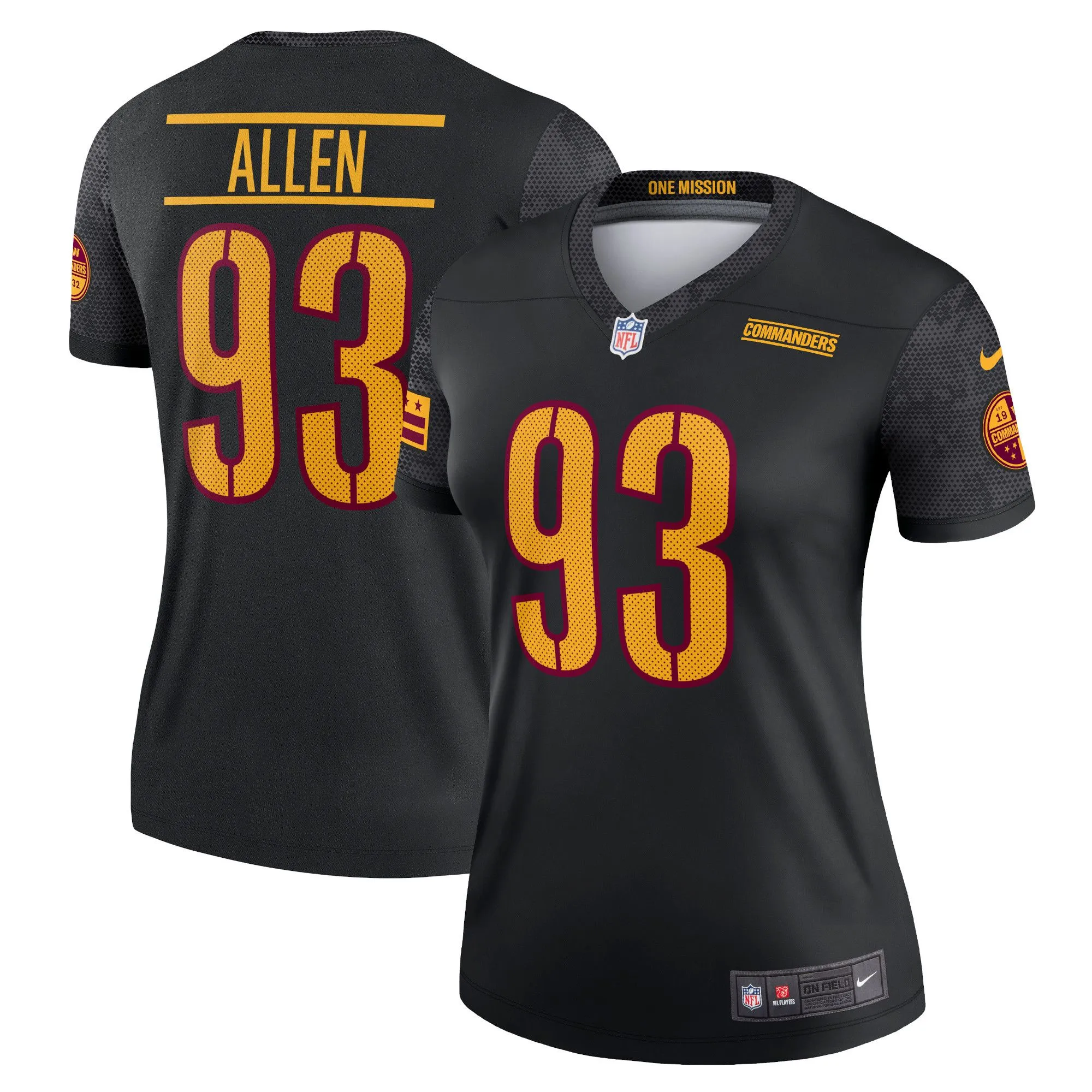 Jonathan Allen Washington Commanders  Women's Alternate Legend Jersey - Black