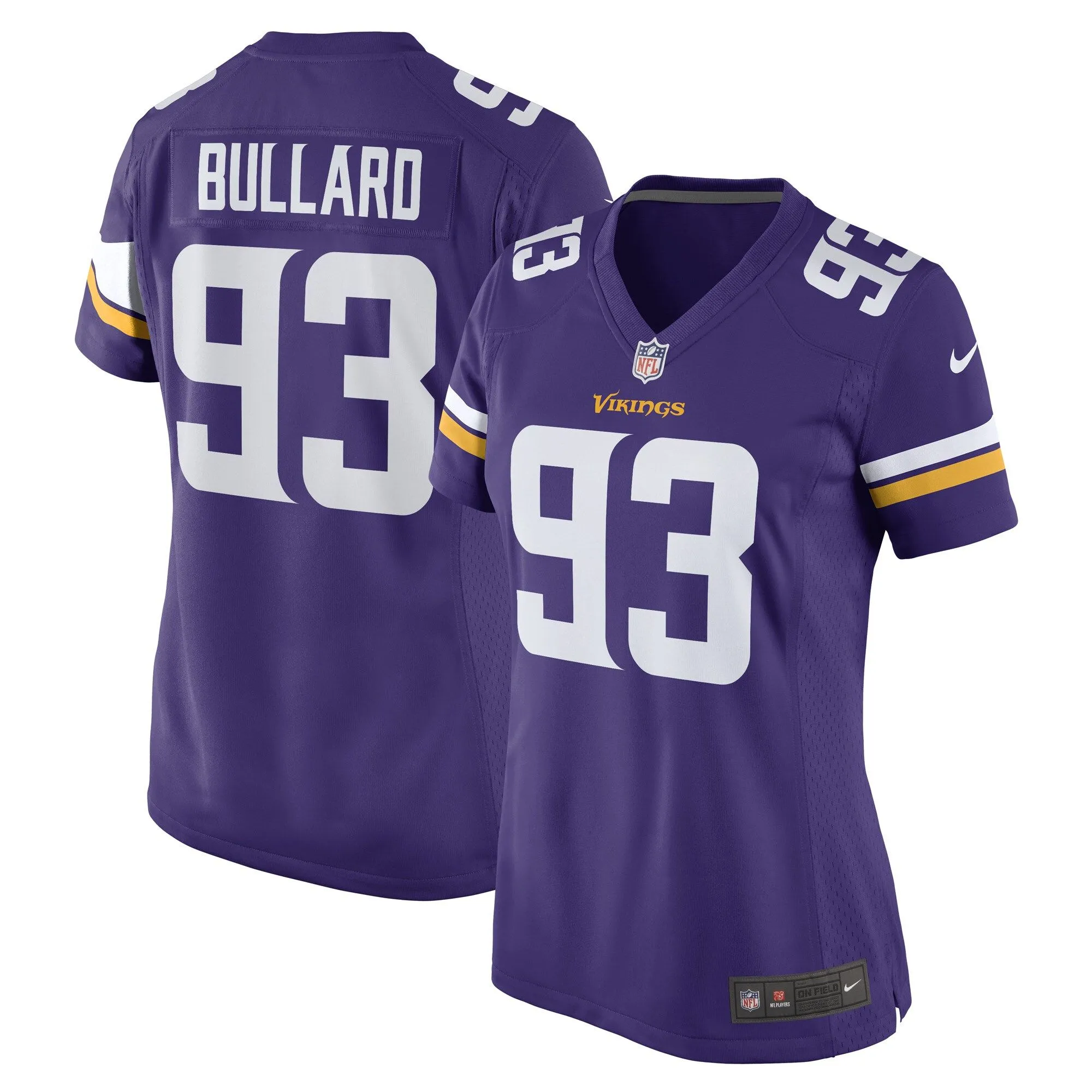 Jonathan Bullard Minnesota Vikings  Women's Game Player Jersey - Purple