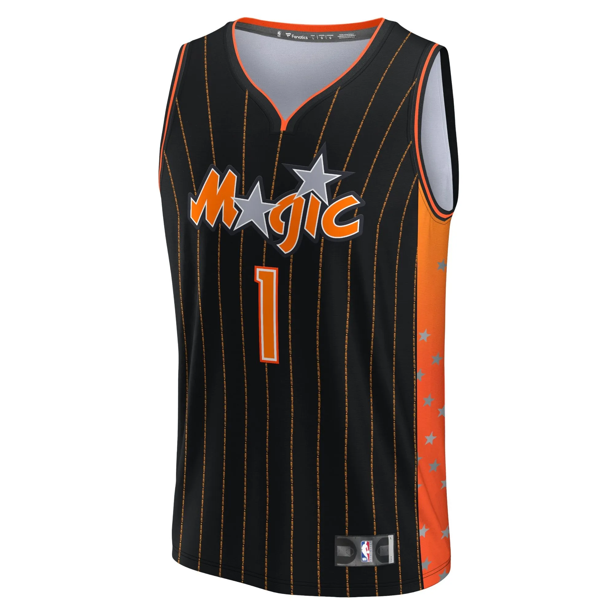 Jonathan Isaac Orlando Magic Fanatics Branded Fast Break Replica Jersey - City Edition - Anthracite