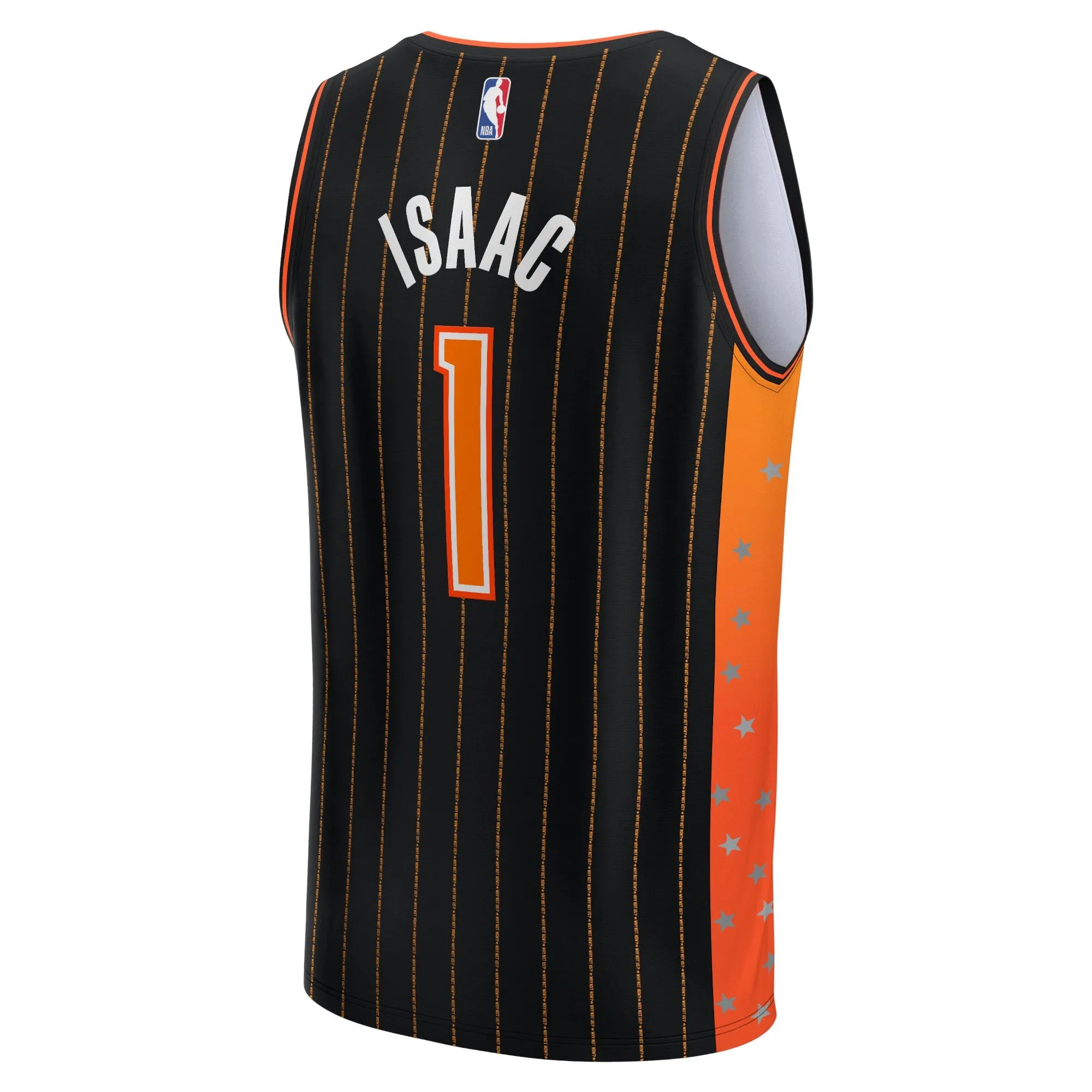 Jonathan Isaac Orlando Magic Fanatics Branded Fast Break Replica Jersey - City Edition - Anthracite