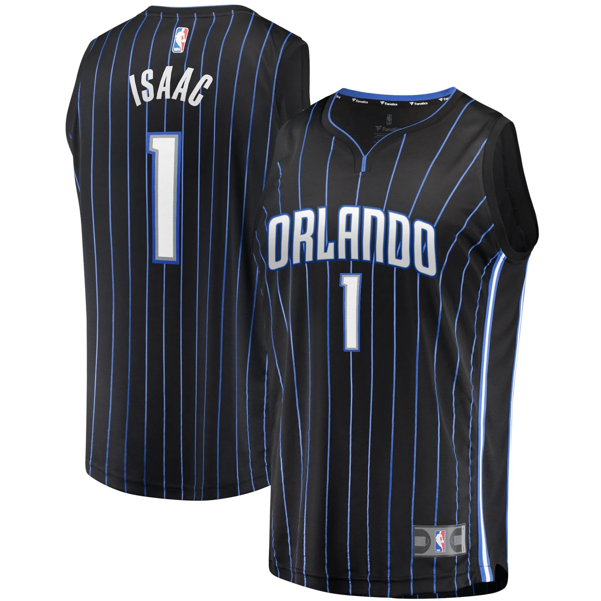 Jonathan Isaac Orlando Magic Fanatics Branded Fast Break Replica Player Jersey - Icon Edition - Black