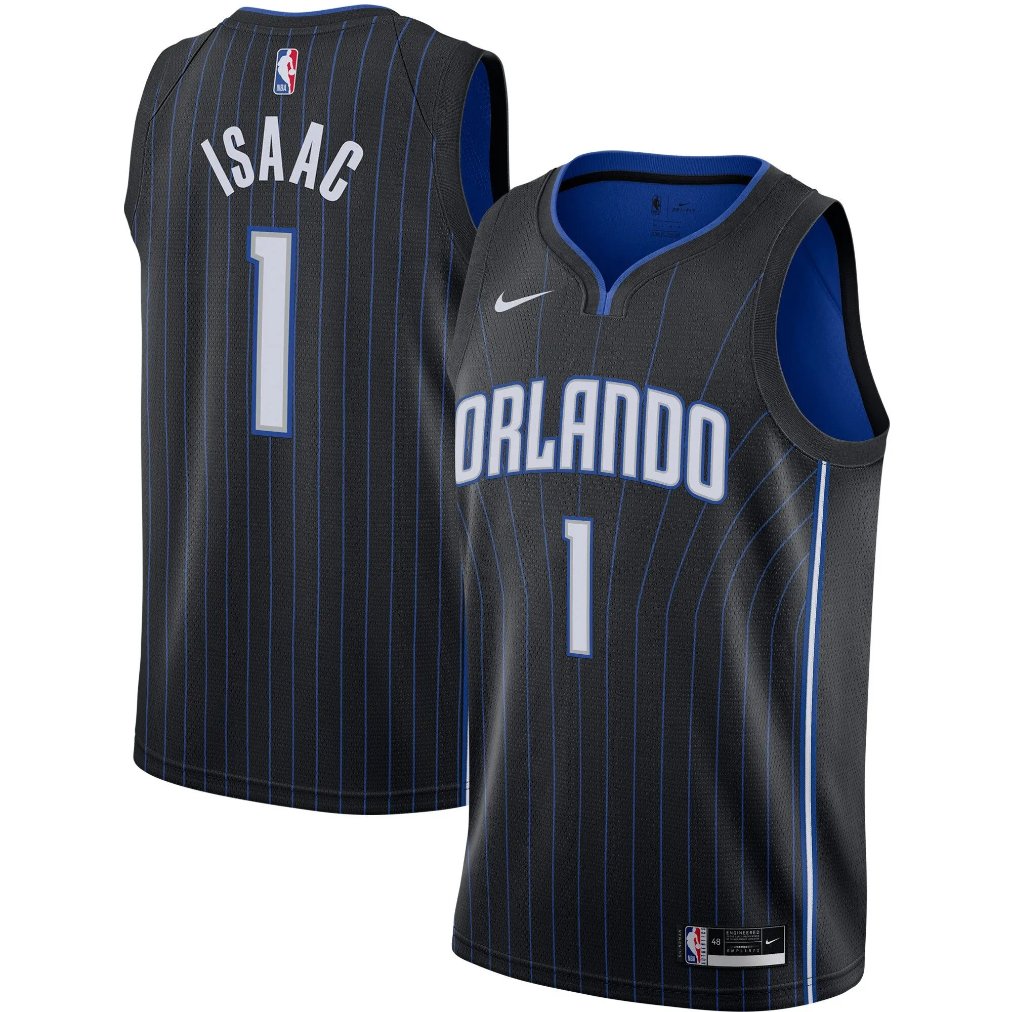 Jonathan Isaac Orlando Magic  Swingman Jersey - Black - Icon Edition