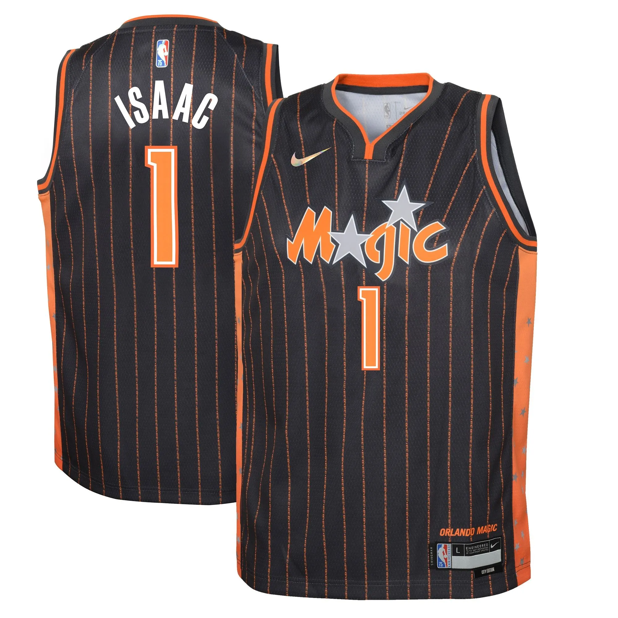 Jonathan Isaac Orlando Magic  Youth Swingman Jersey - City Edition - Anthracite