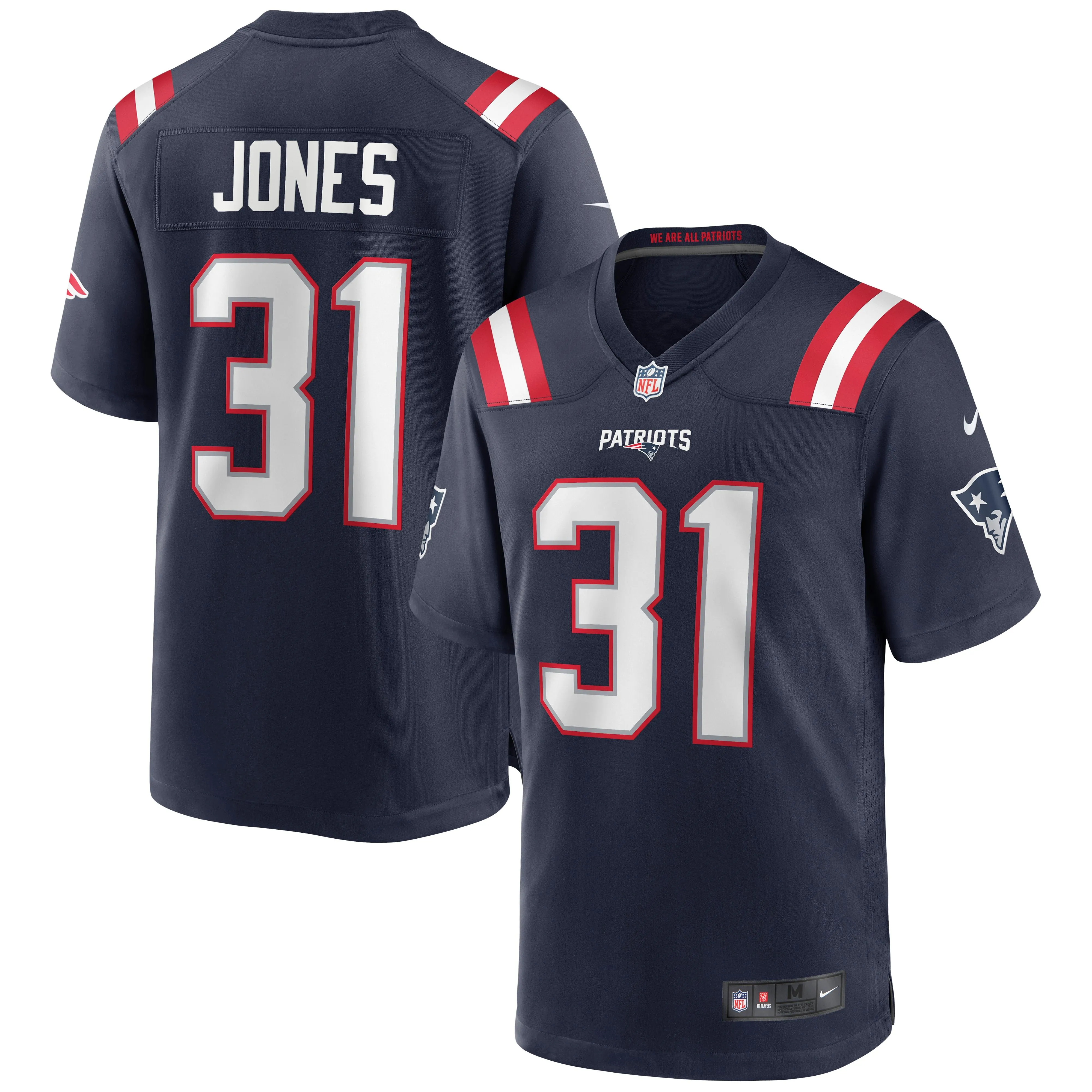 Jonathan Jones New England Patriots  Game Jersey - Navy