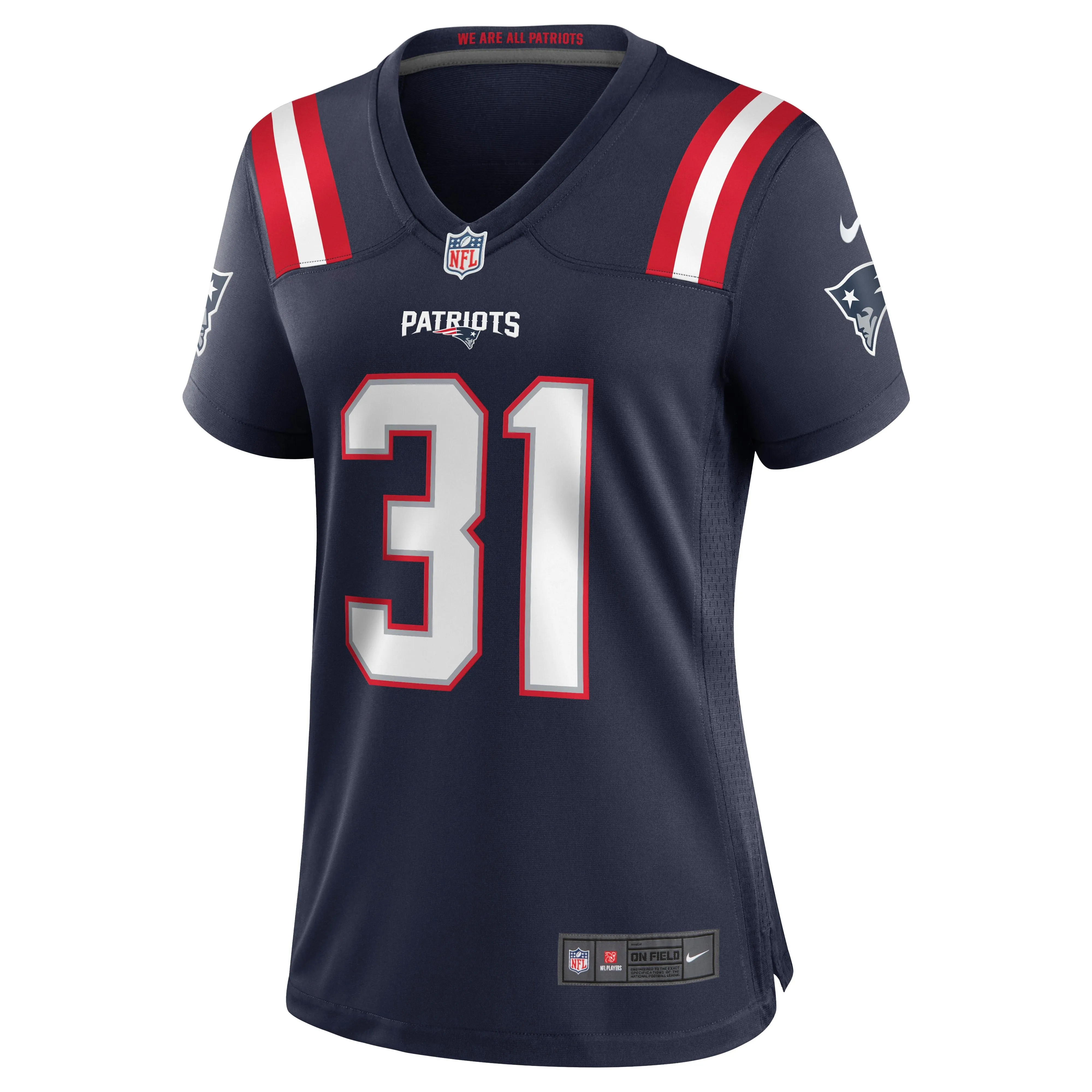 Jonathan Jones New England Patriots  Women's Game Jersey - Navy