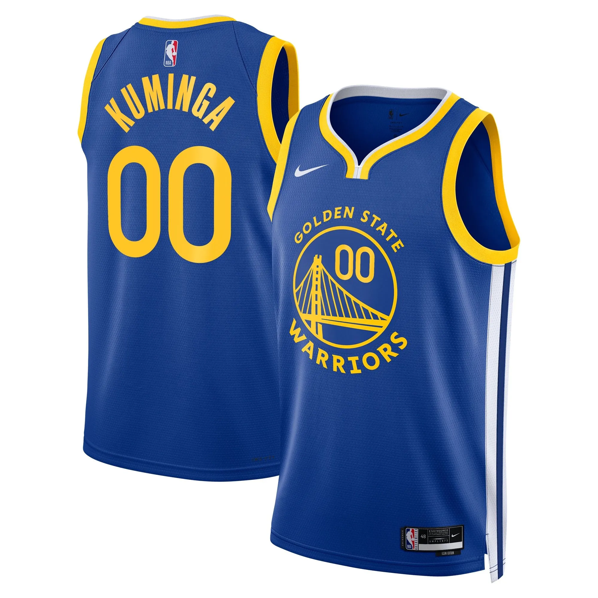 Jonathan Kuminga Golden State Warriors  Unisex Swingman Badge Player Jersey - Icon Edition - Royal