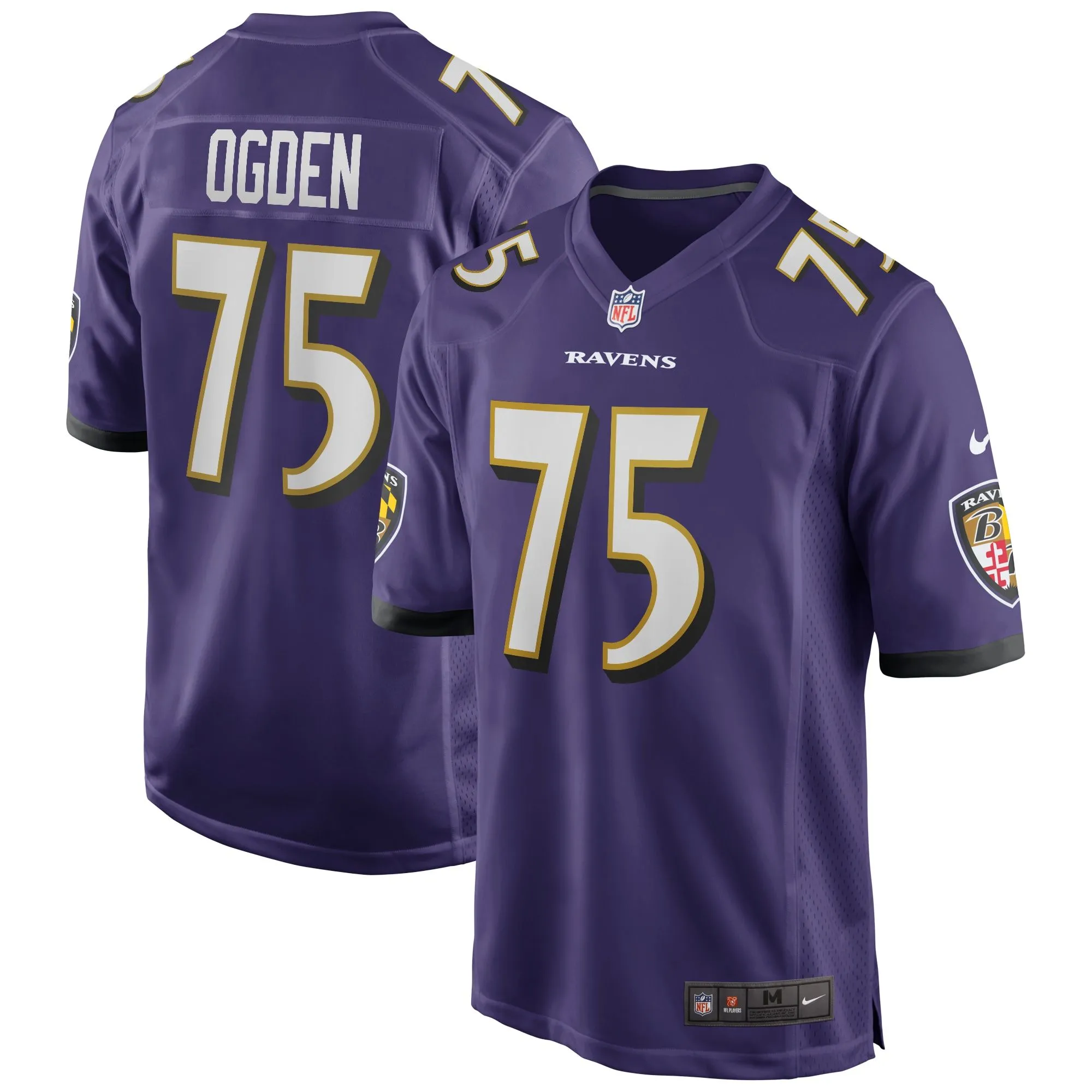 Jonathan Ogden Baltimore Ravens  Game Retired Player Jersey - Purple