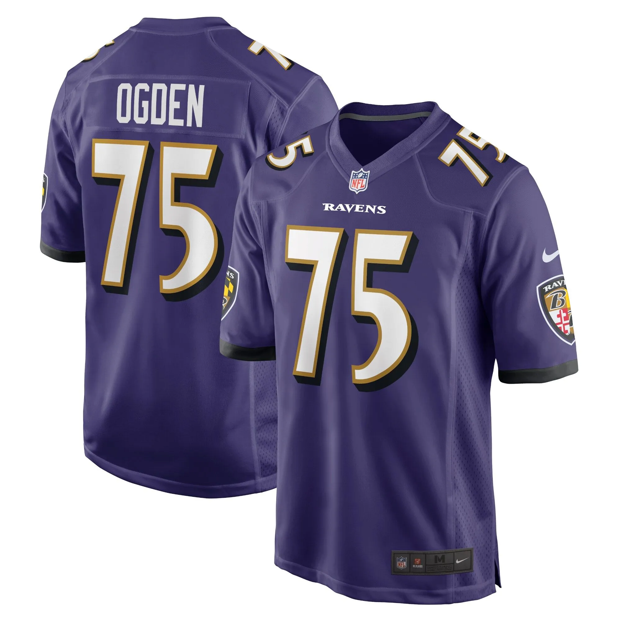 Jonathan Ogden Baltimore Ravens  Retired Player Game Jersey - Purple