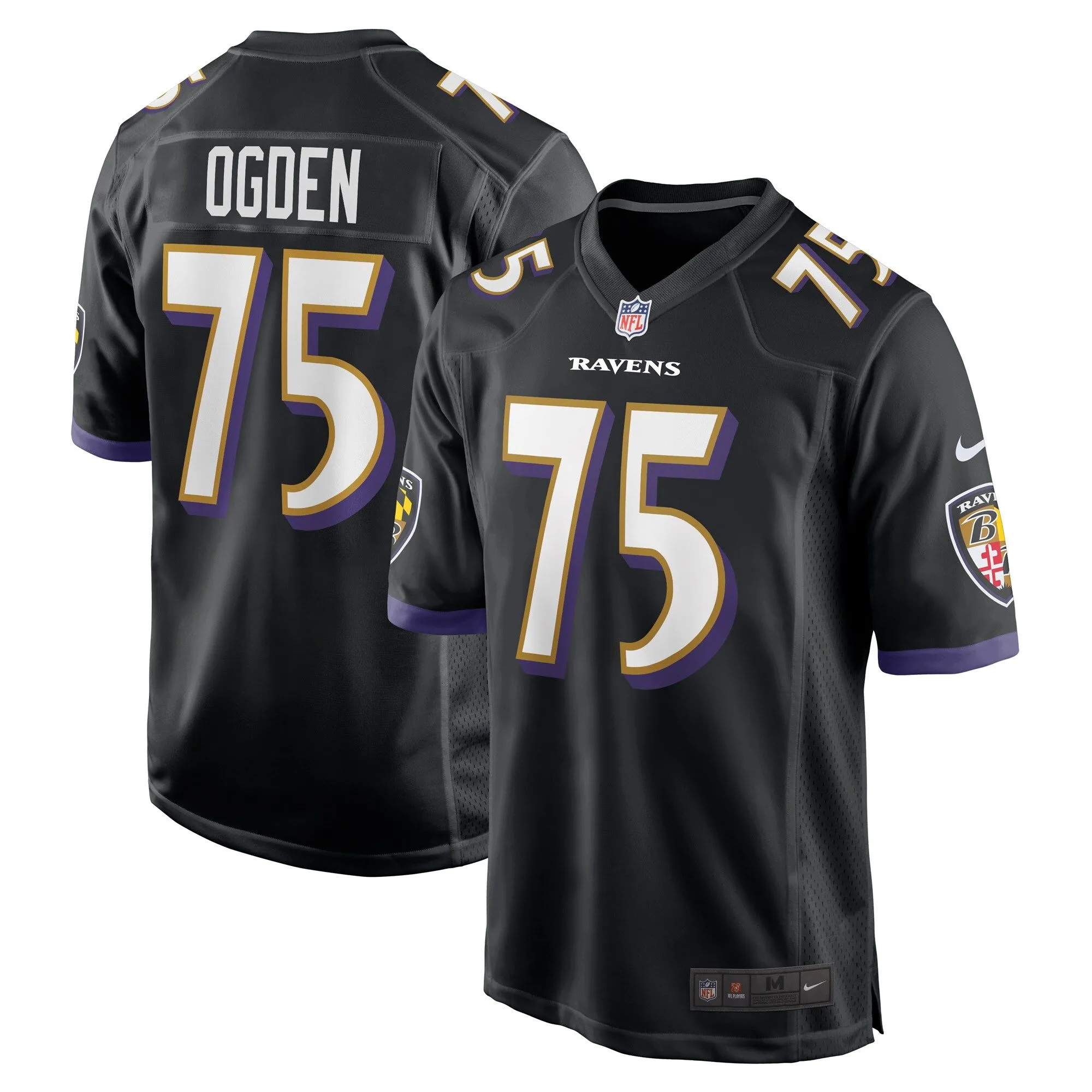 Jonathan Ogden Baltimore Ravens  Retired Player Jersey - Black