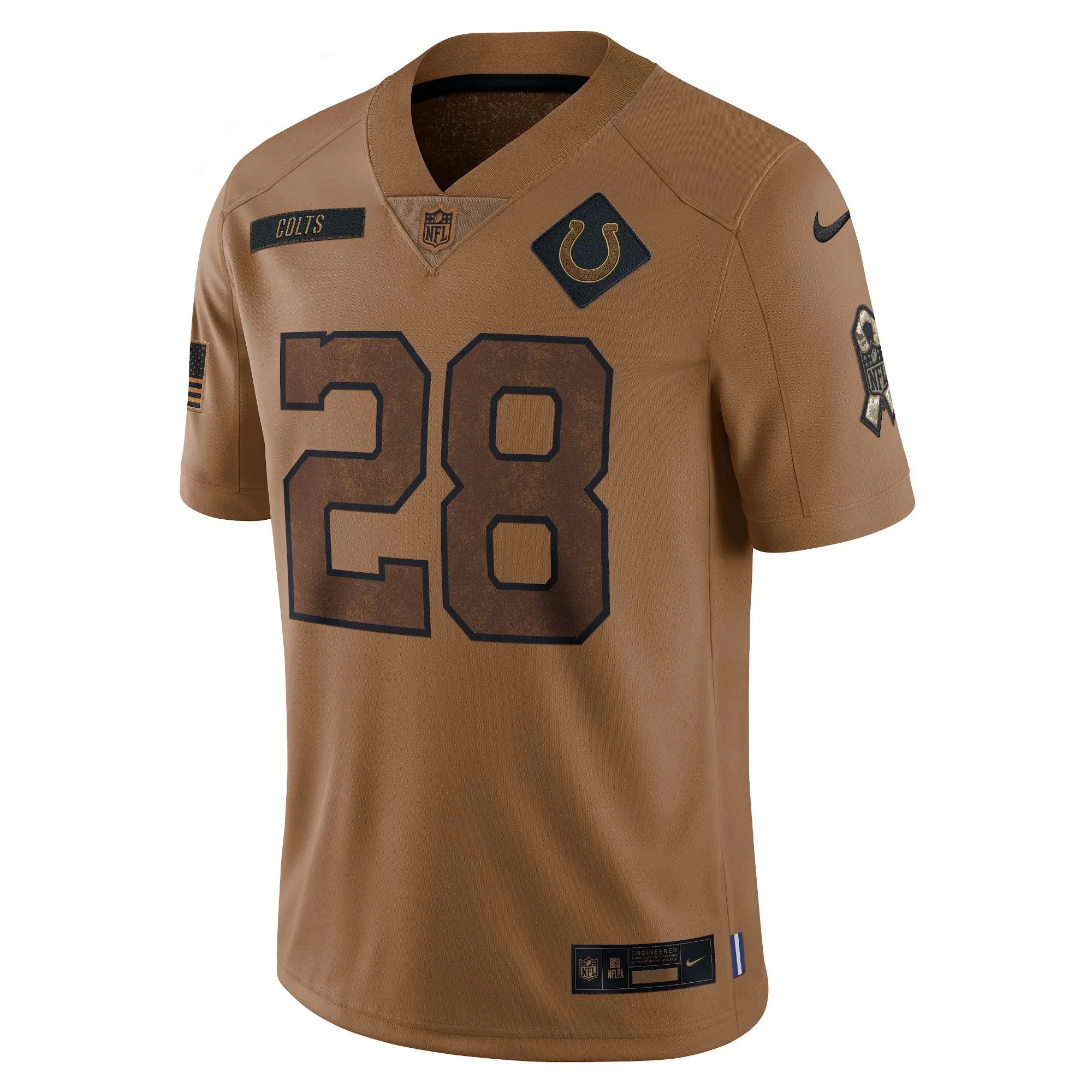 Jonathan Taylor Indianapolis Colts  2023 Salute To Service Limited Jersey - Brown