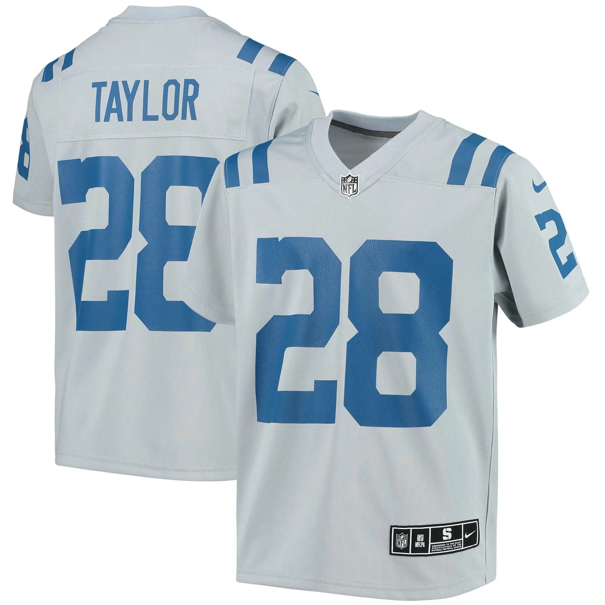 Jonathan Taylor Indianapolis Colts  Youth Inverted Team Game Jersey - Gray