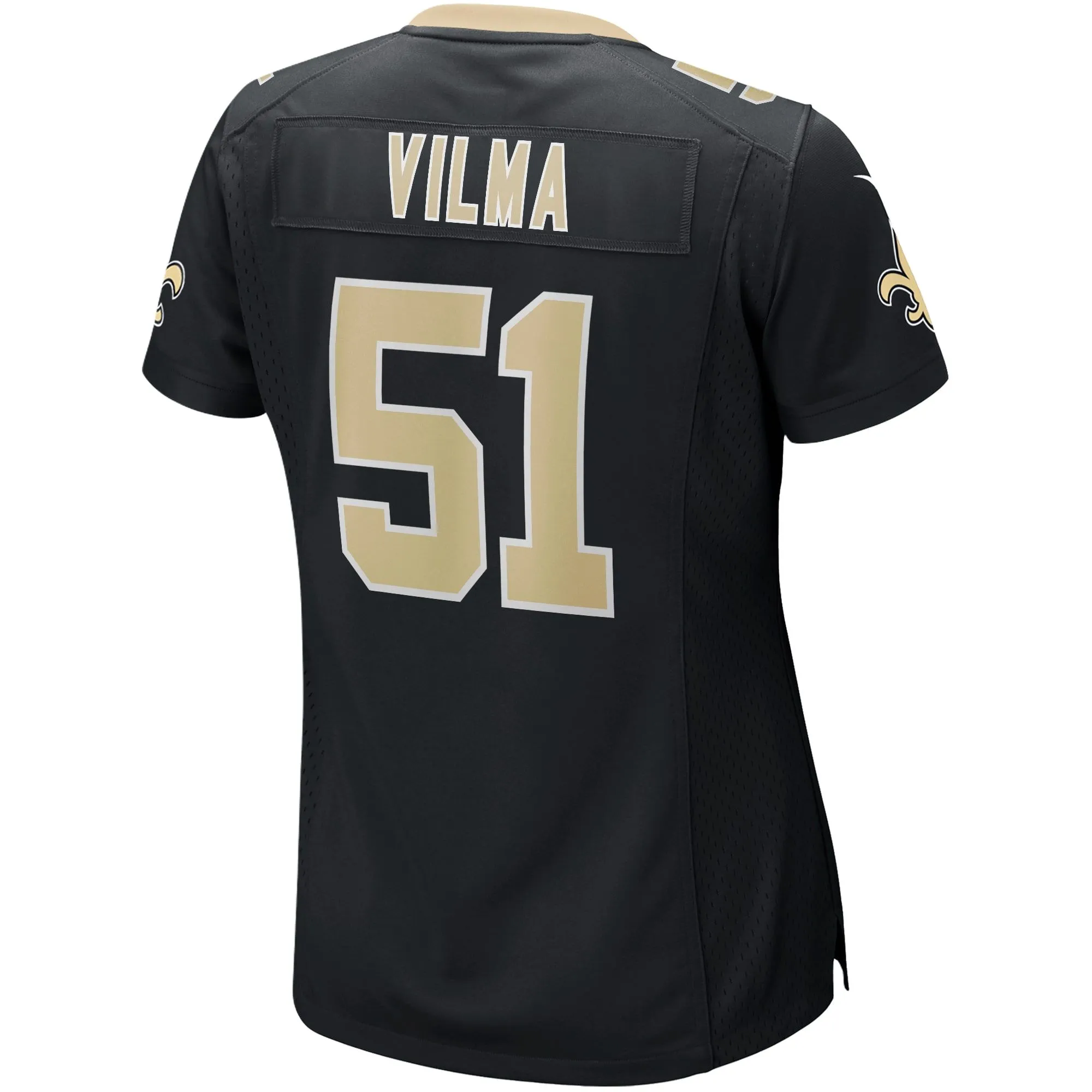 Jonathan Vilma New Orleans Saints  Women's Game Retired Player Jersey - Black