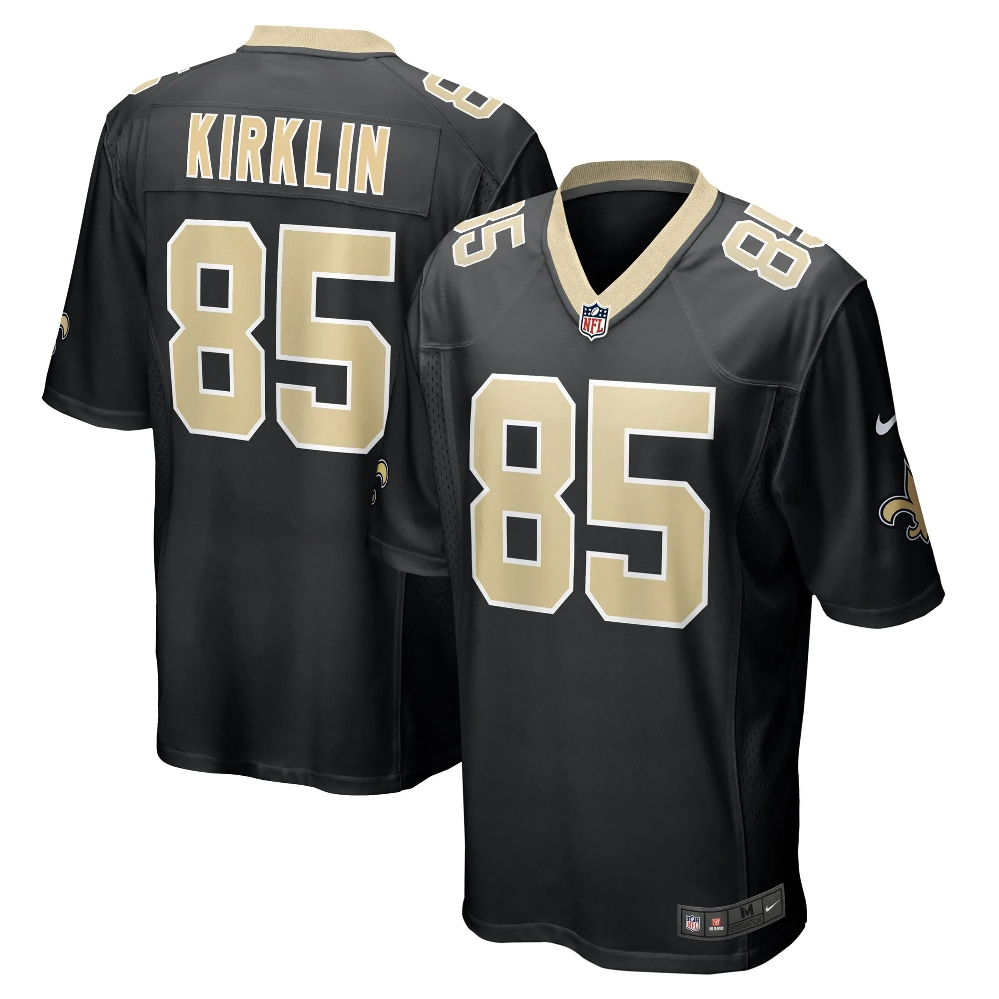 Jontre Kirklin New Orleans Saints  Team Game Jersey -  Black