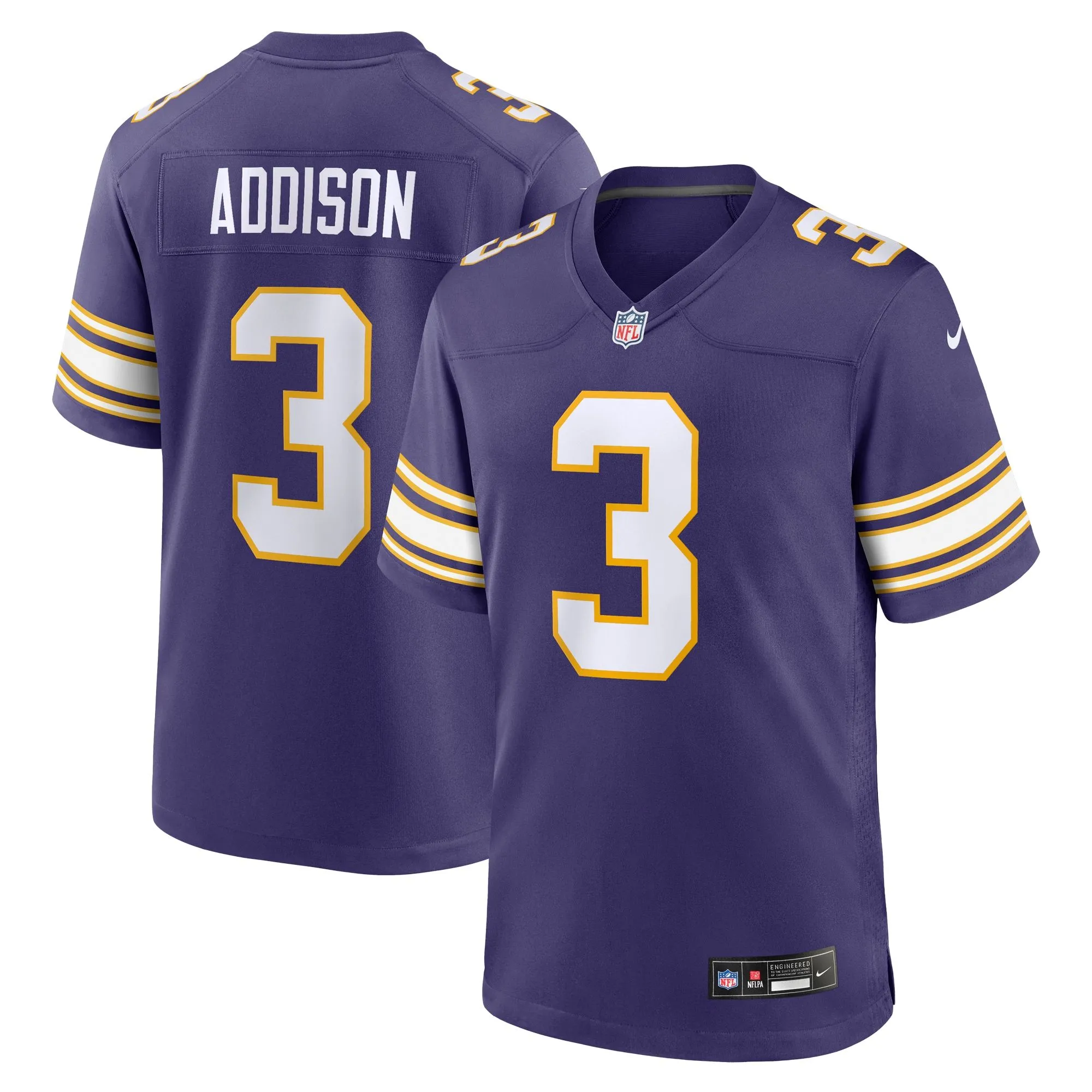 Jordan Addison Minnesota Vikings  Classic Player Game Jersey - Purple