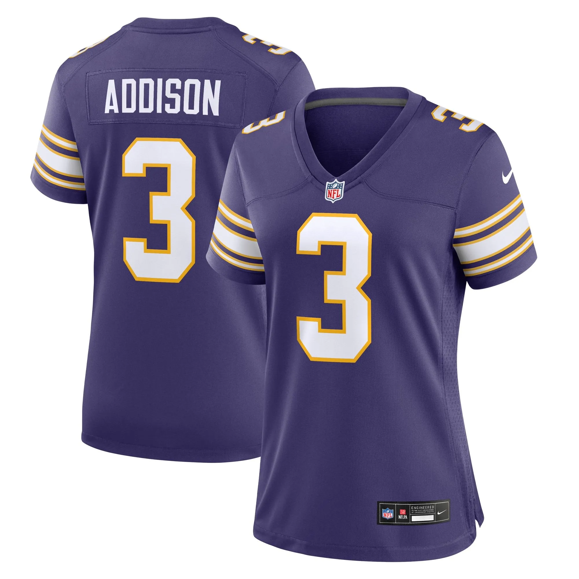 Jordan Addison Minnesota Vikings  Women's Classic Player Game Jersey - Purple