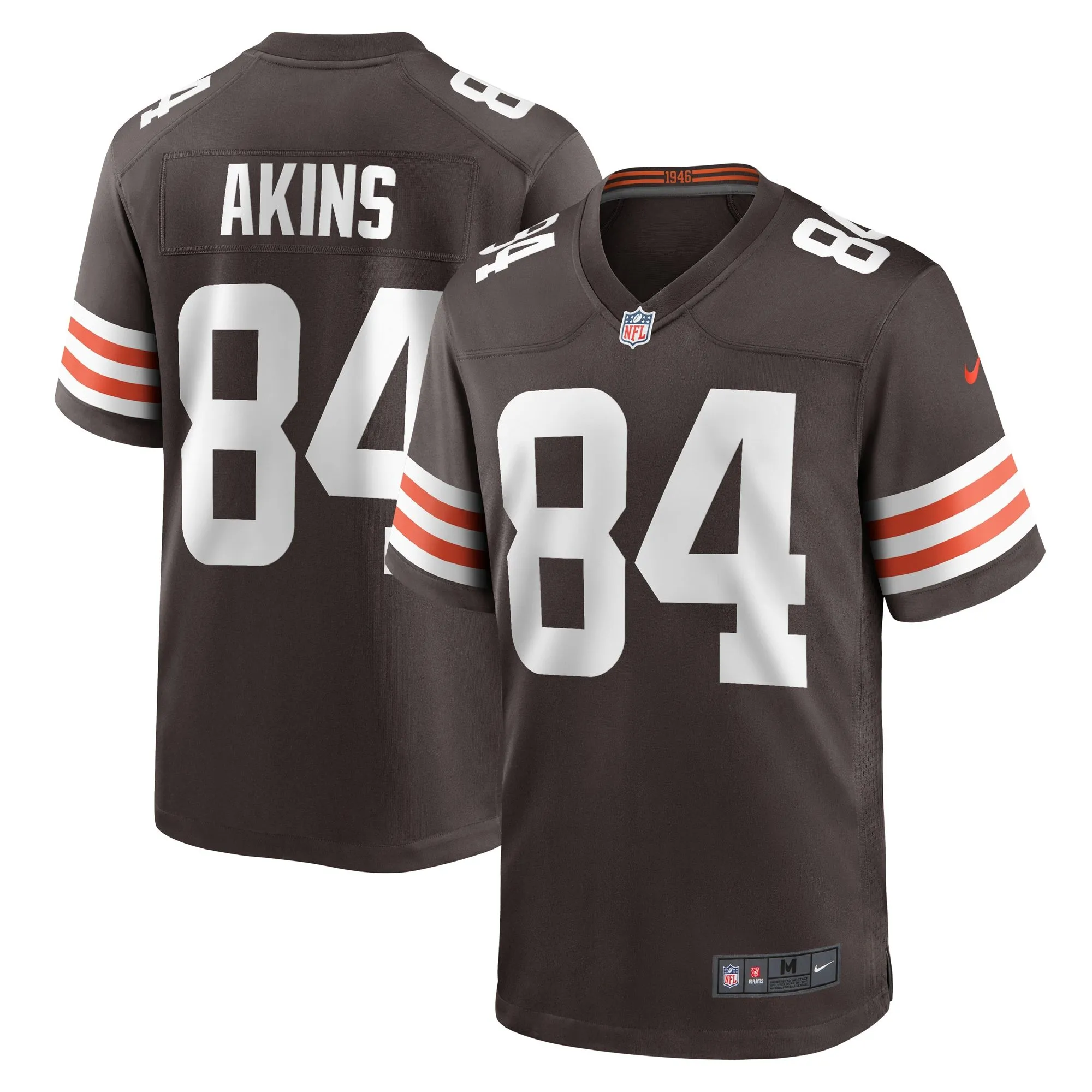 Jordan Akins Cleveland Browns  Game Player Jersey - Brown