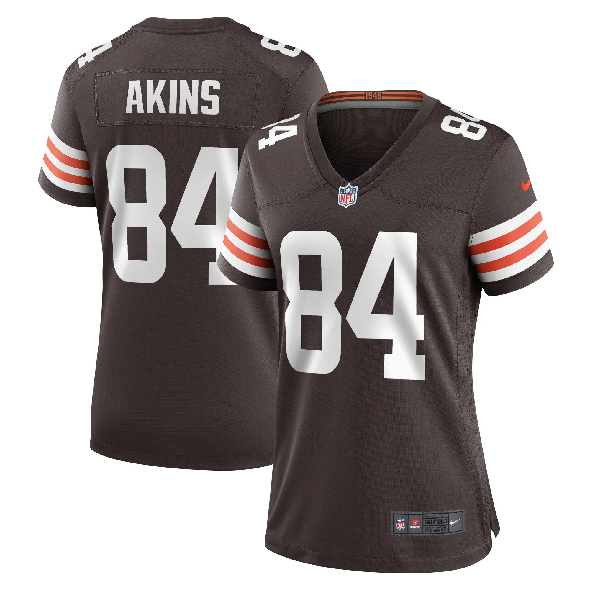 Jordan Akins Cleveland Browns  Women's Game Player Jersey - Brown