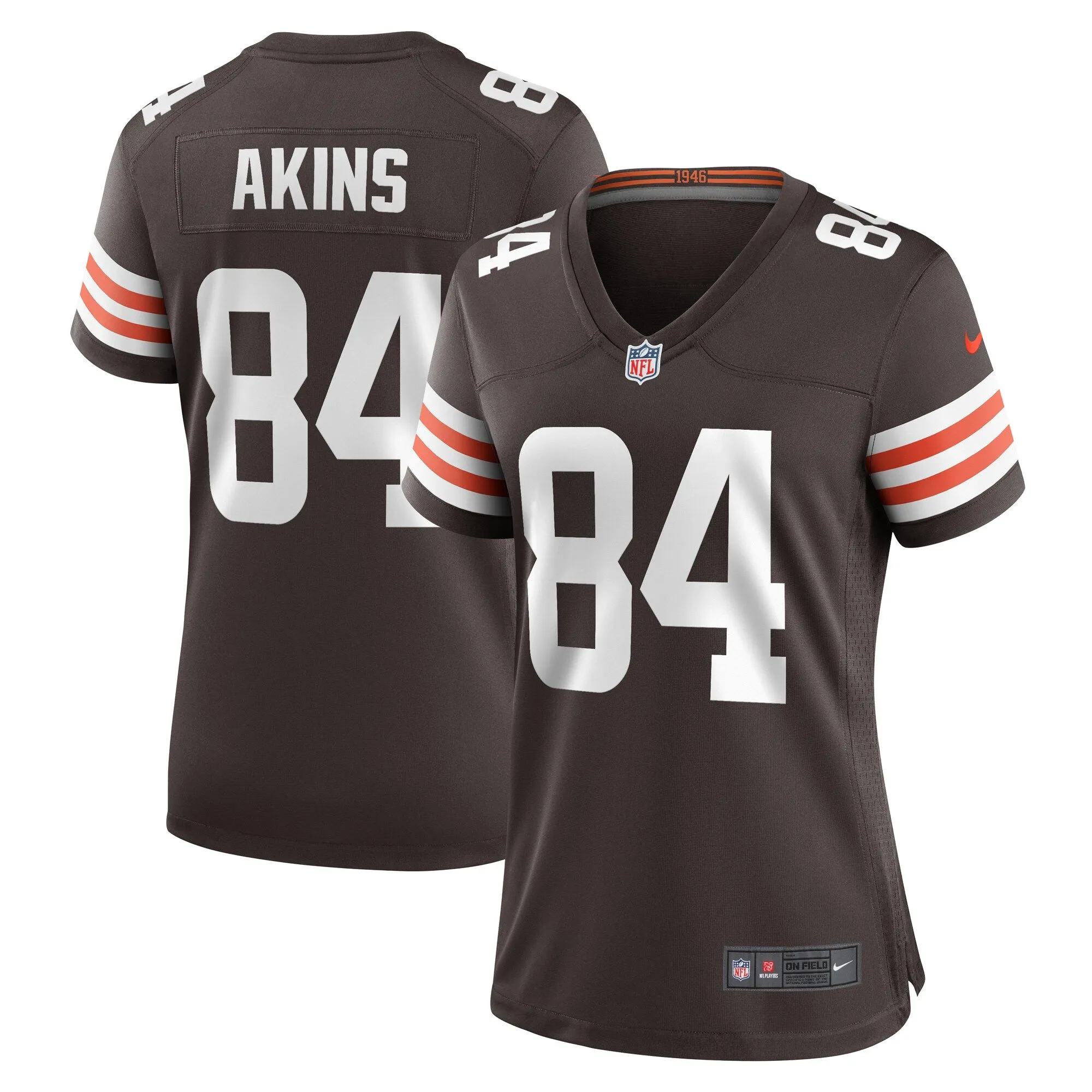 Jordan Akins Cleveland Browns  Women's Team Game Jersey -  Brown