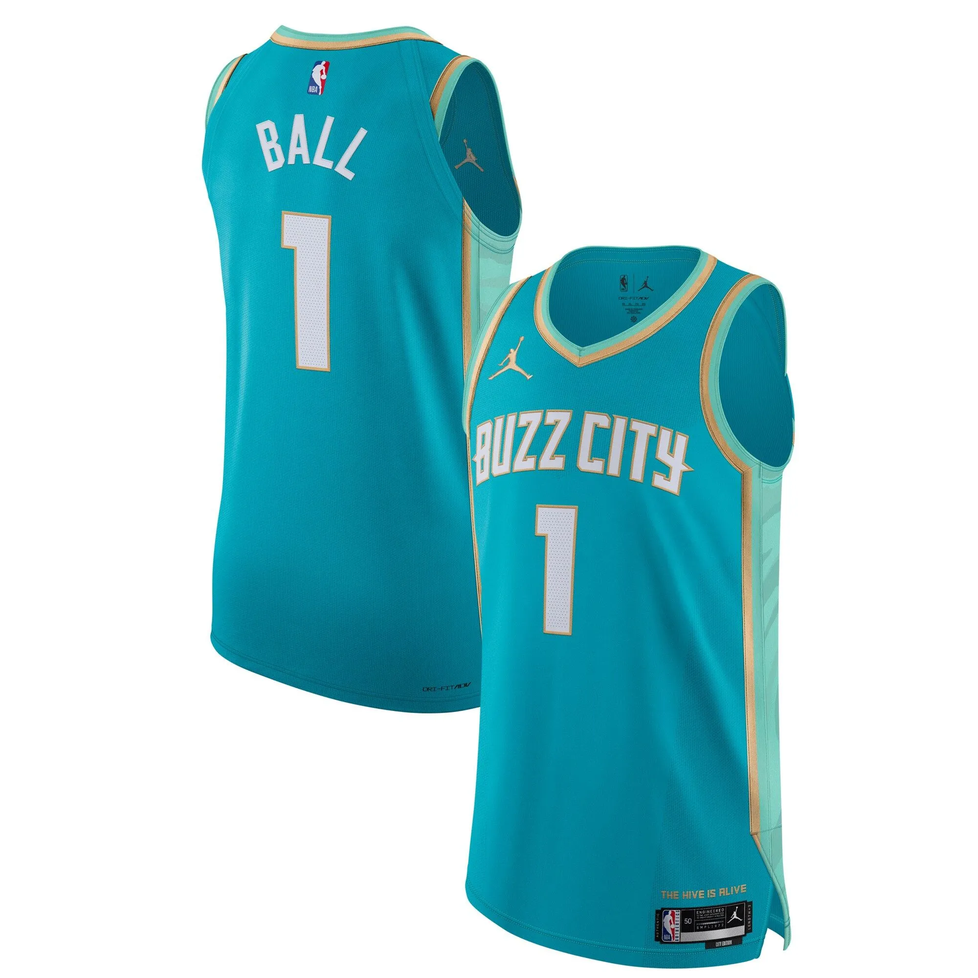 Jordan Brand LaMelo Ball Charlotte Hornets   Jersey - City Edition - Teal