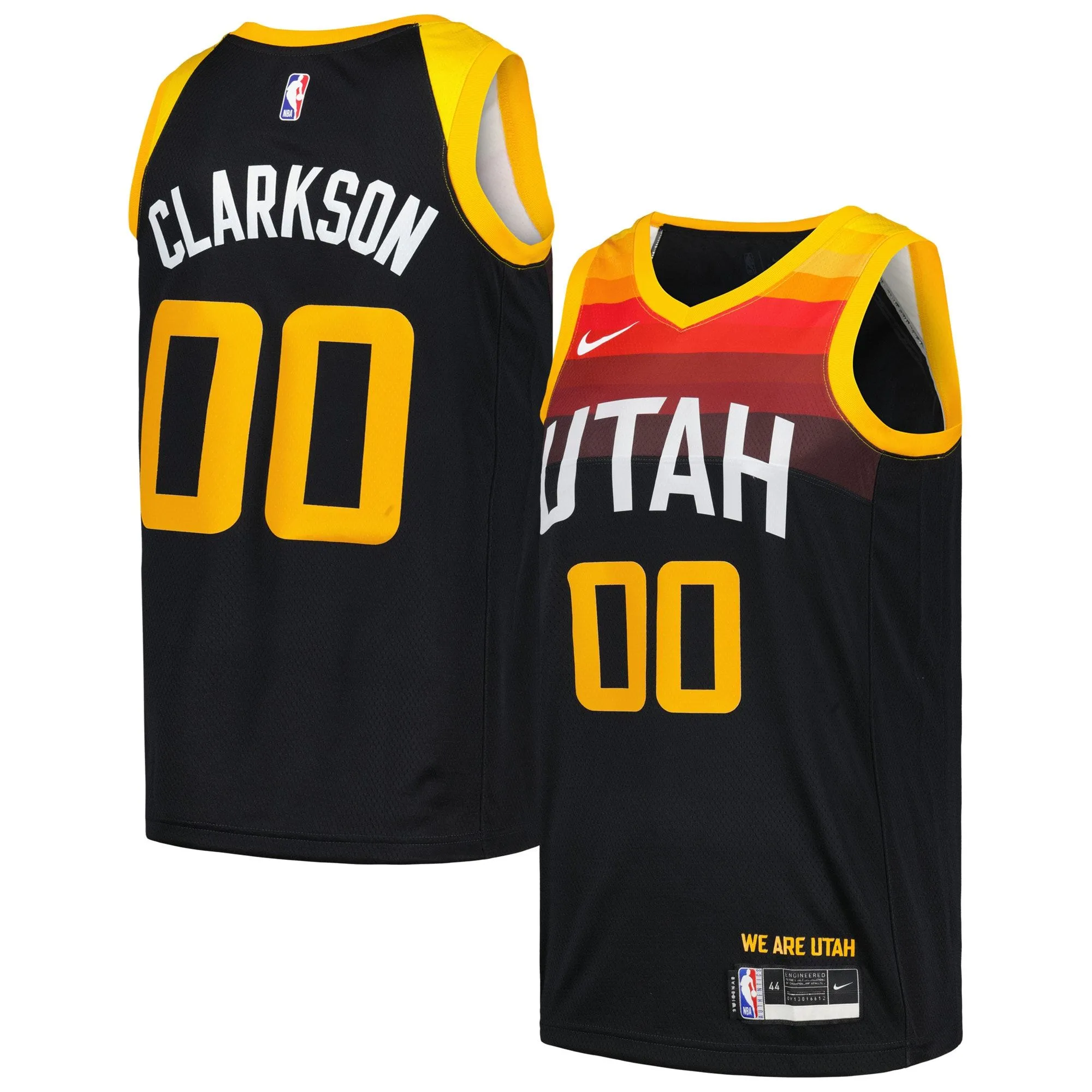 Jordan Clarkson Utah Jazz  Swingman Player Jersey - City Edition - Black