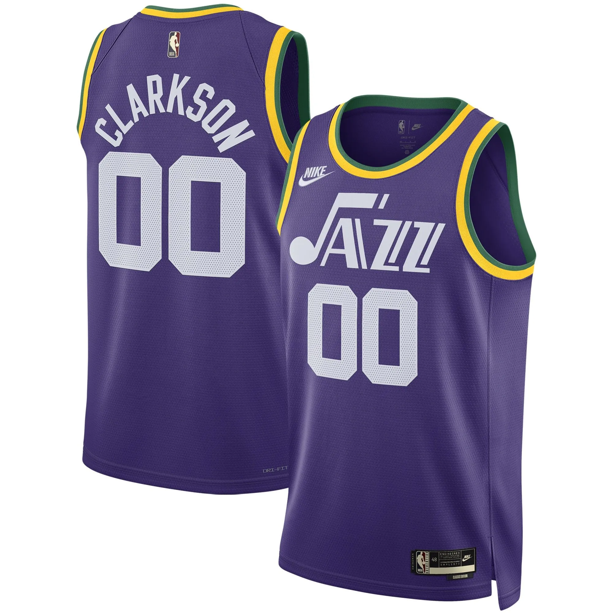 Jordan Clarkson Utah Jazz  Unisex Swingman Replica Jersey - Classic Edition - Purple