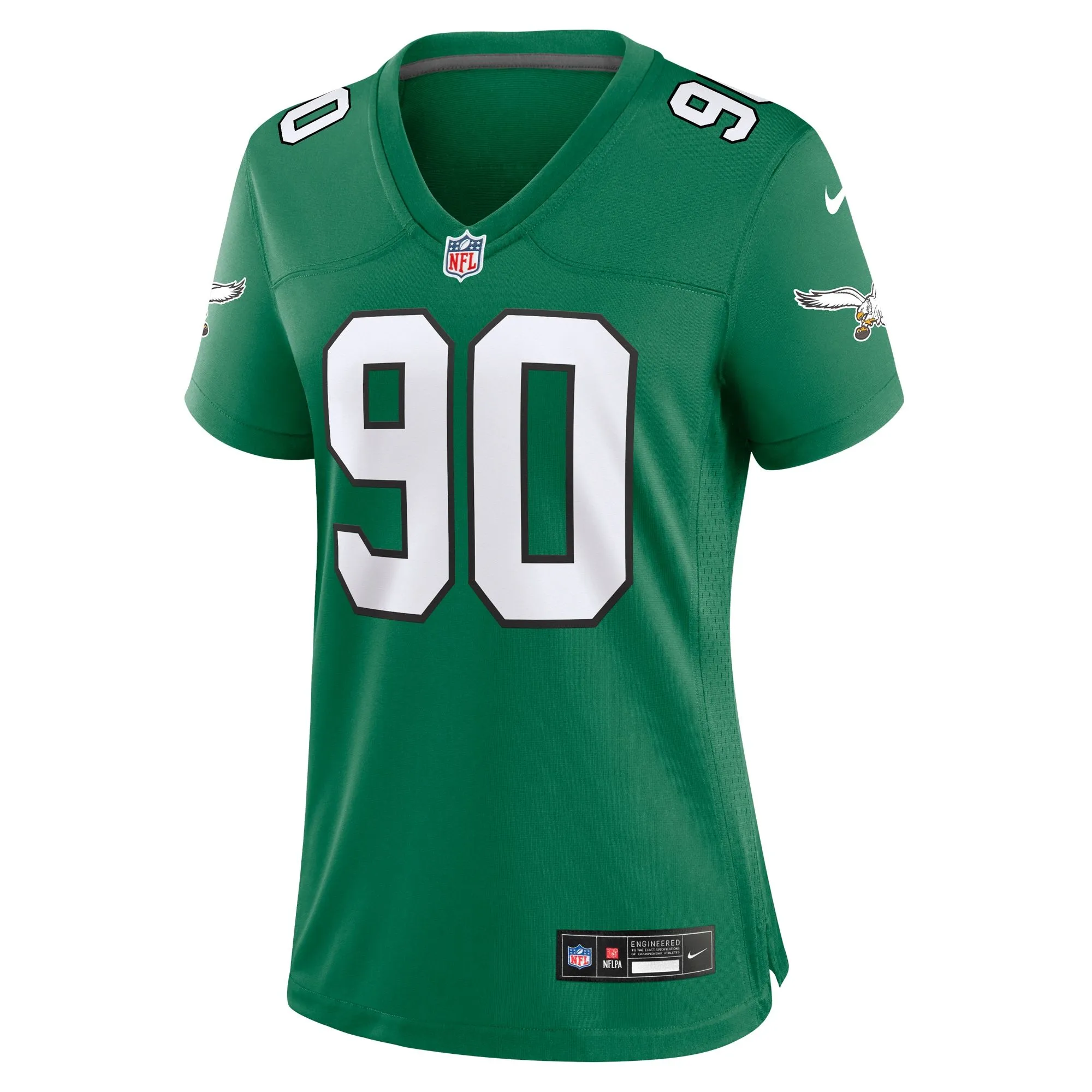 Jordan Davis Philadelphia Eagles  Women's Alternate Game Jersey - Kelly Green