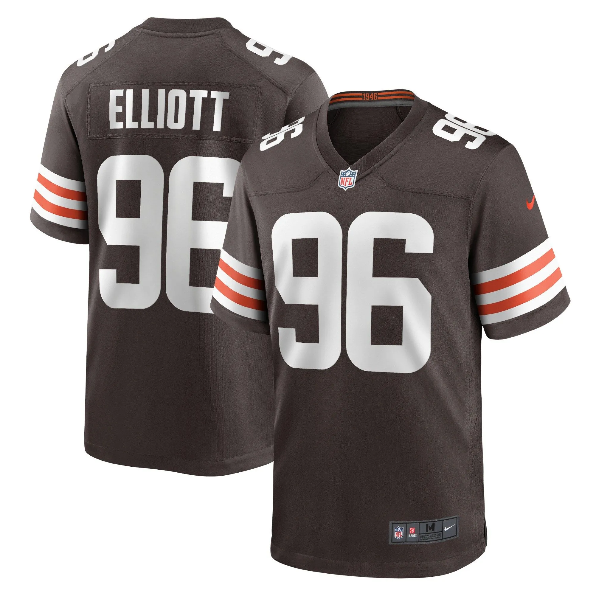 Jordan Elliott Cleveland Browns  Game Jersey - Brown