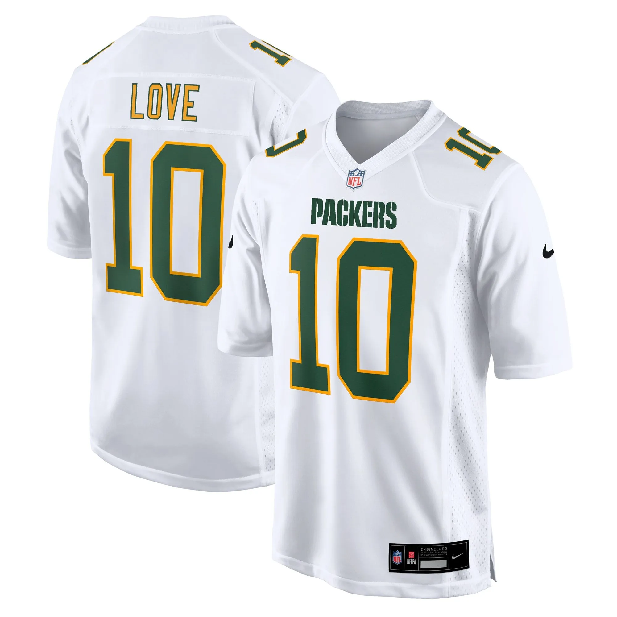 Jordan Love Green Bay Packers  Fashion Game Jersey - White