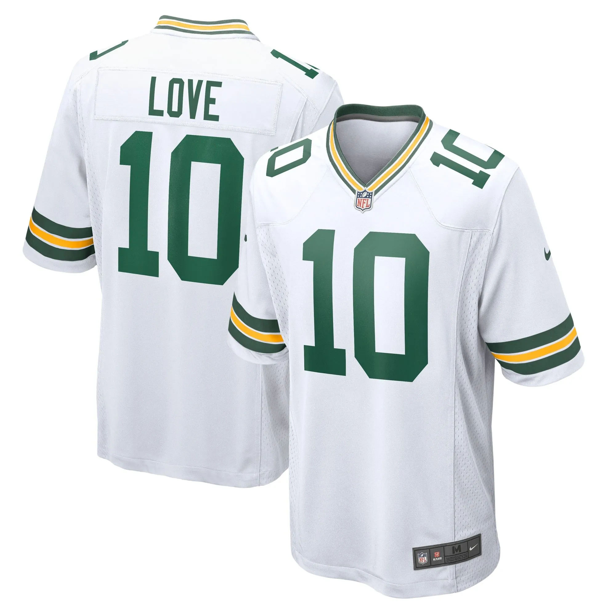 Jordan Love Green Bay Packers   Game Jersey - White