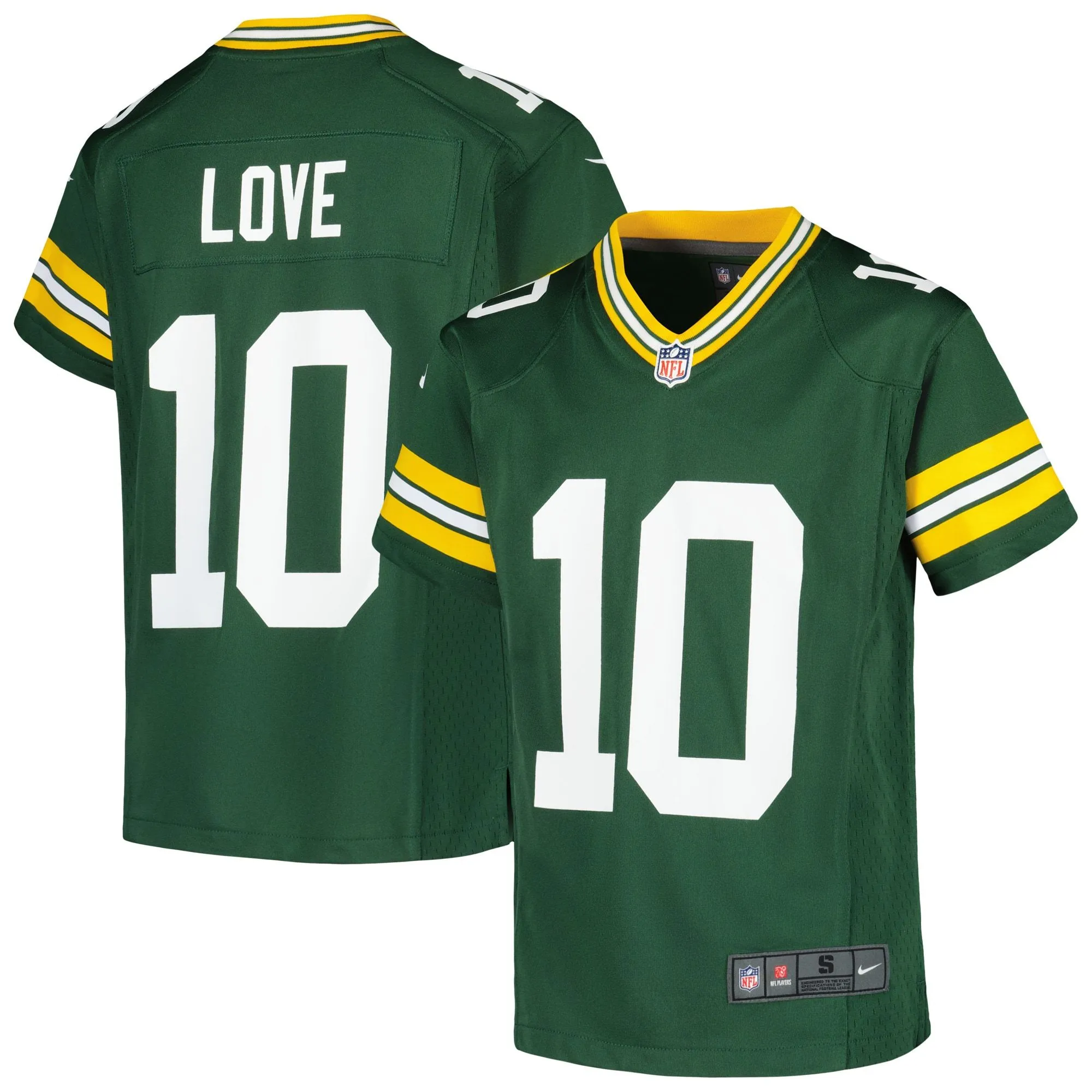 Jordan Love Green Bay Packers  Youth Game Jersey - Green