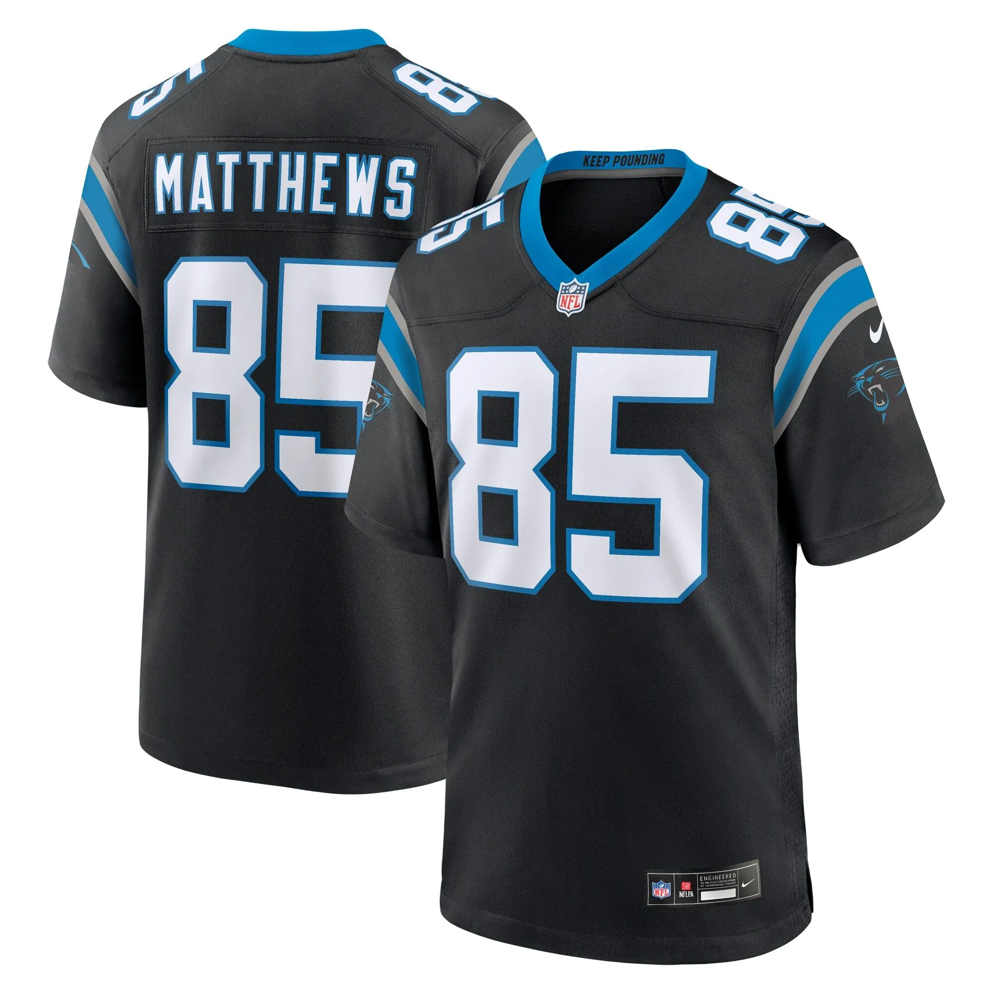 Jordan Matthews Carolina Panthers   Game Jersey -  Black