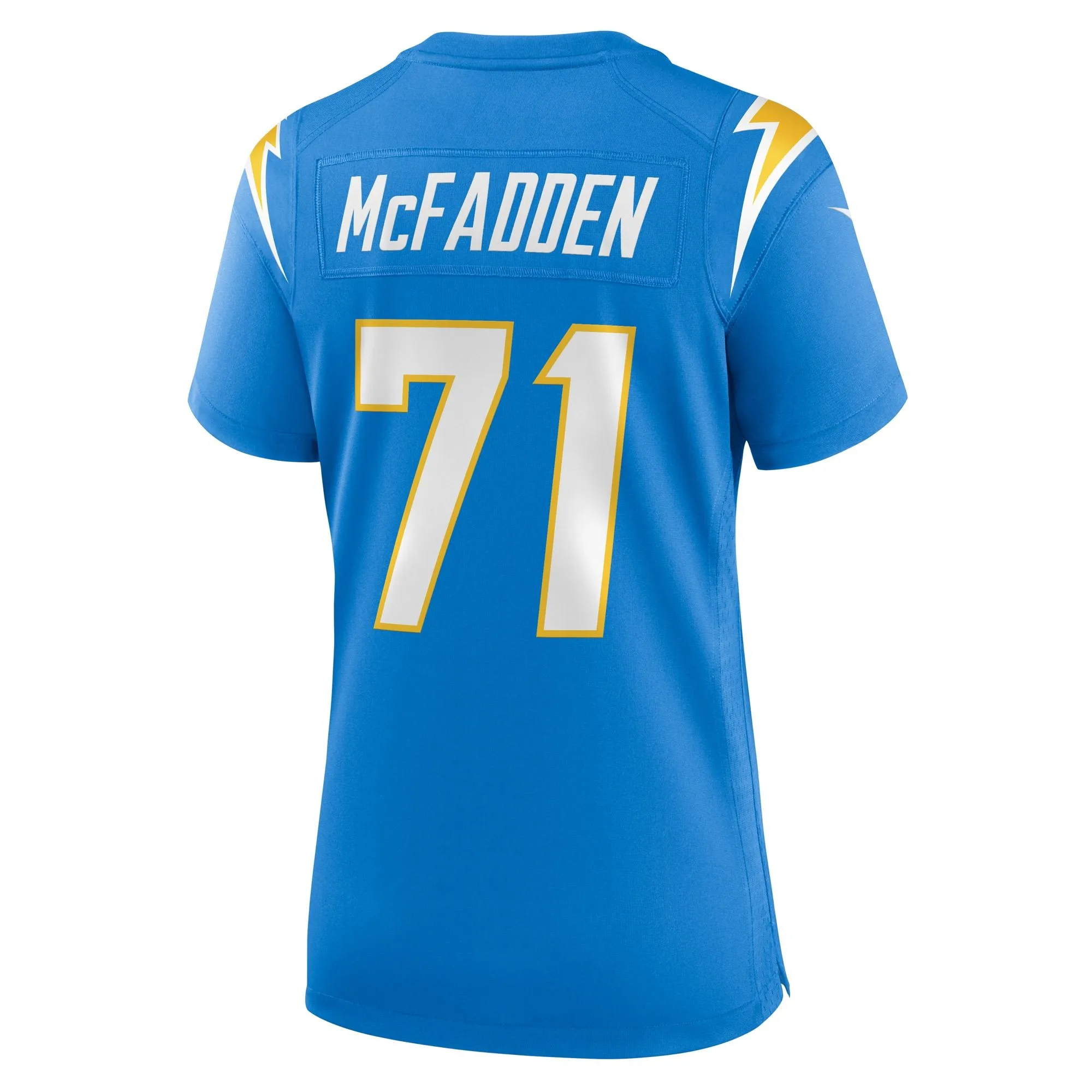 Jordan McFadden Los Angeles Chargers  Women's Team Game Jersey - Powder Blue